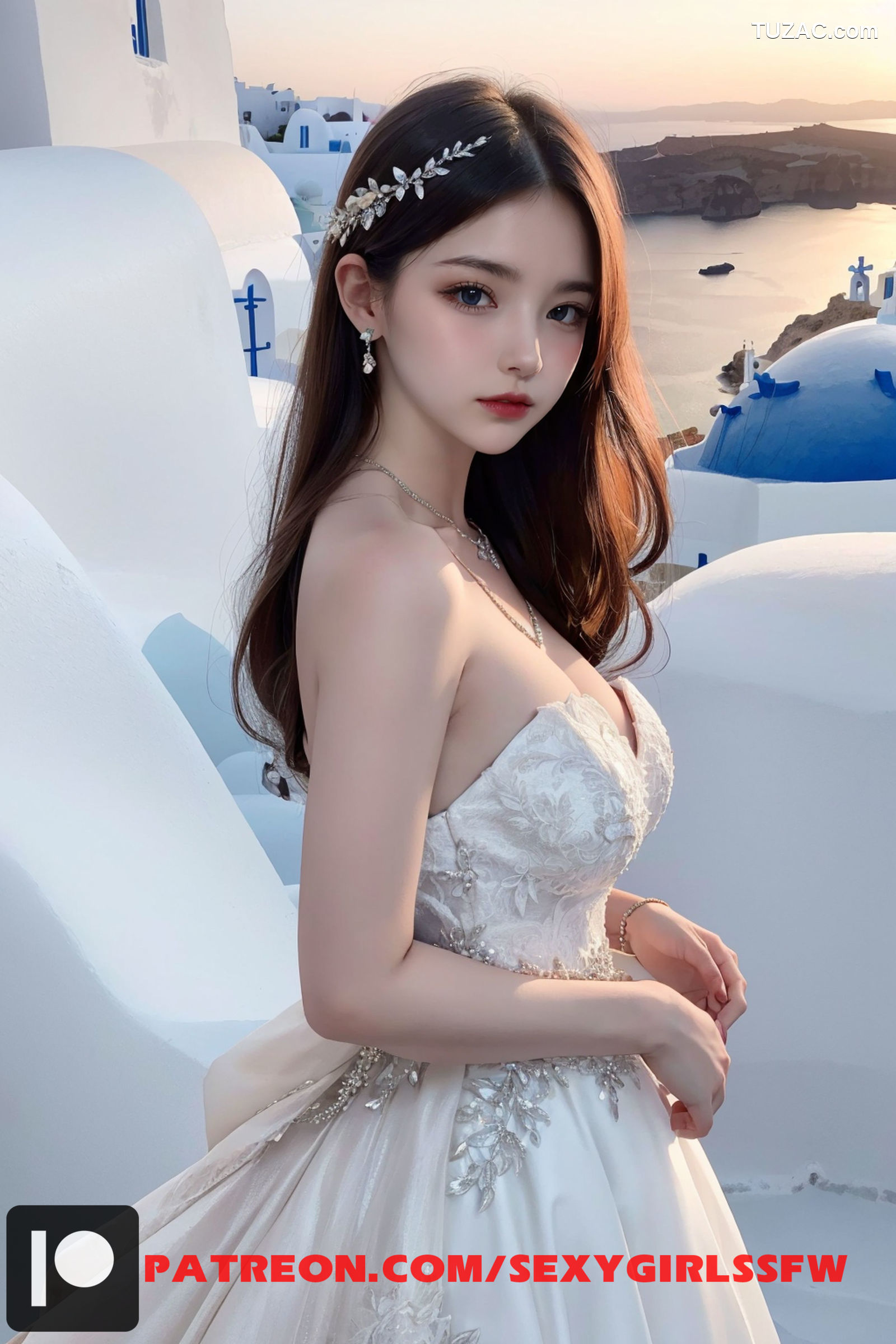 AI美女-婚纱礼服-海边古堡-18禁