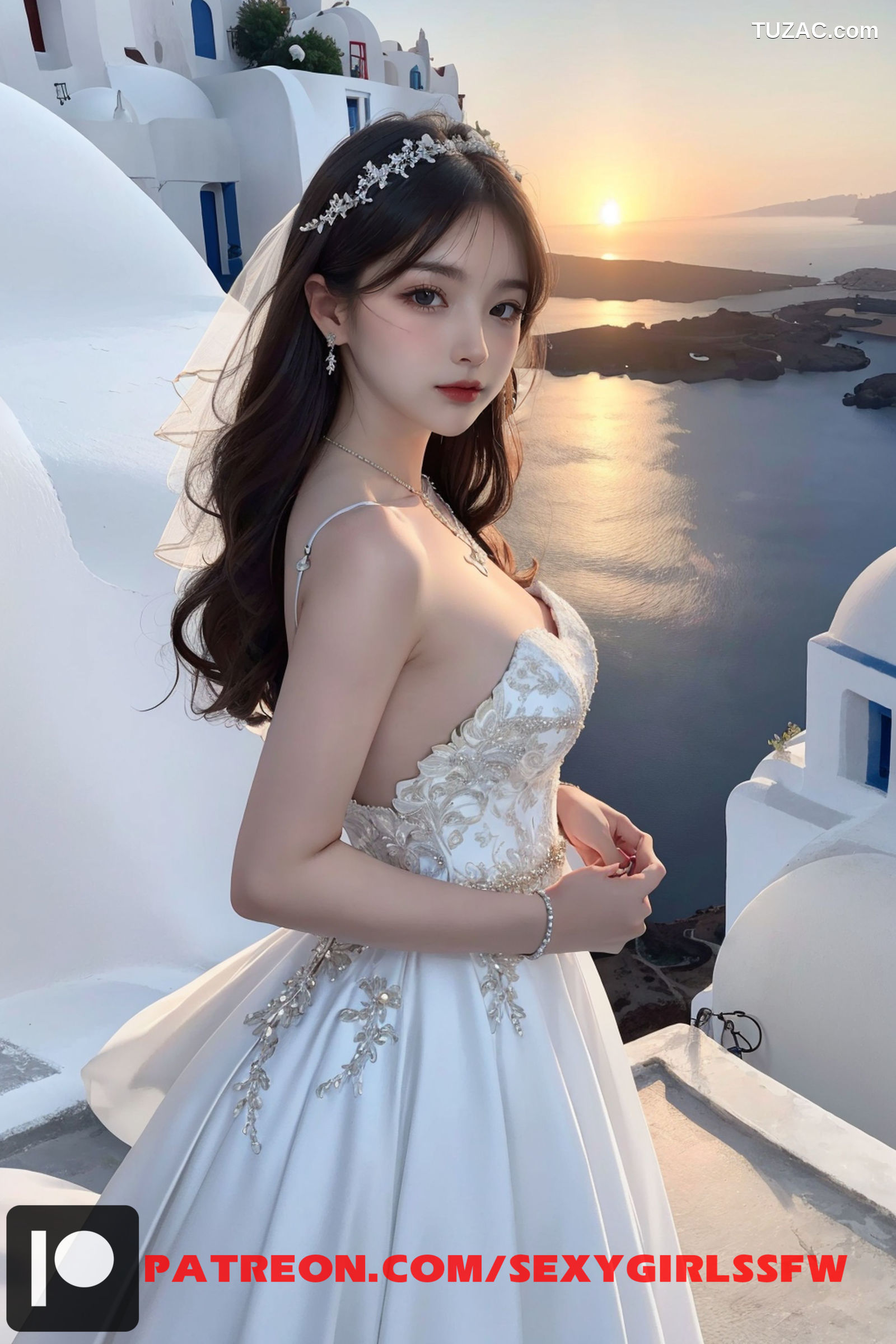 AI美女-婚纱礼服-海边古堡-18禁