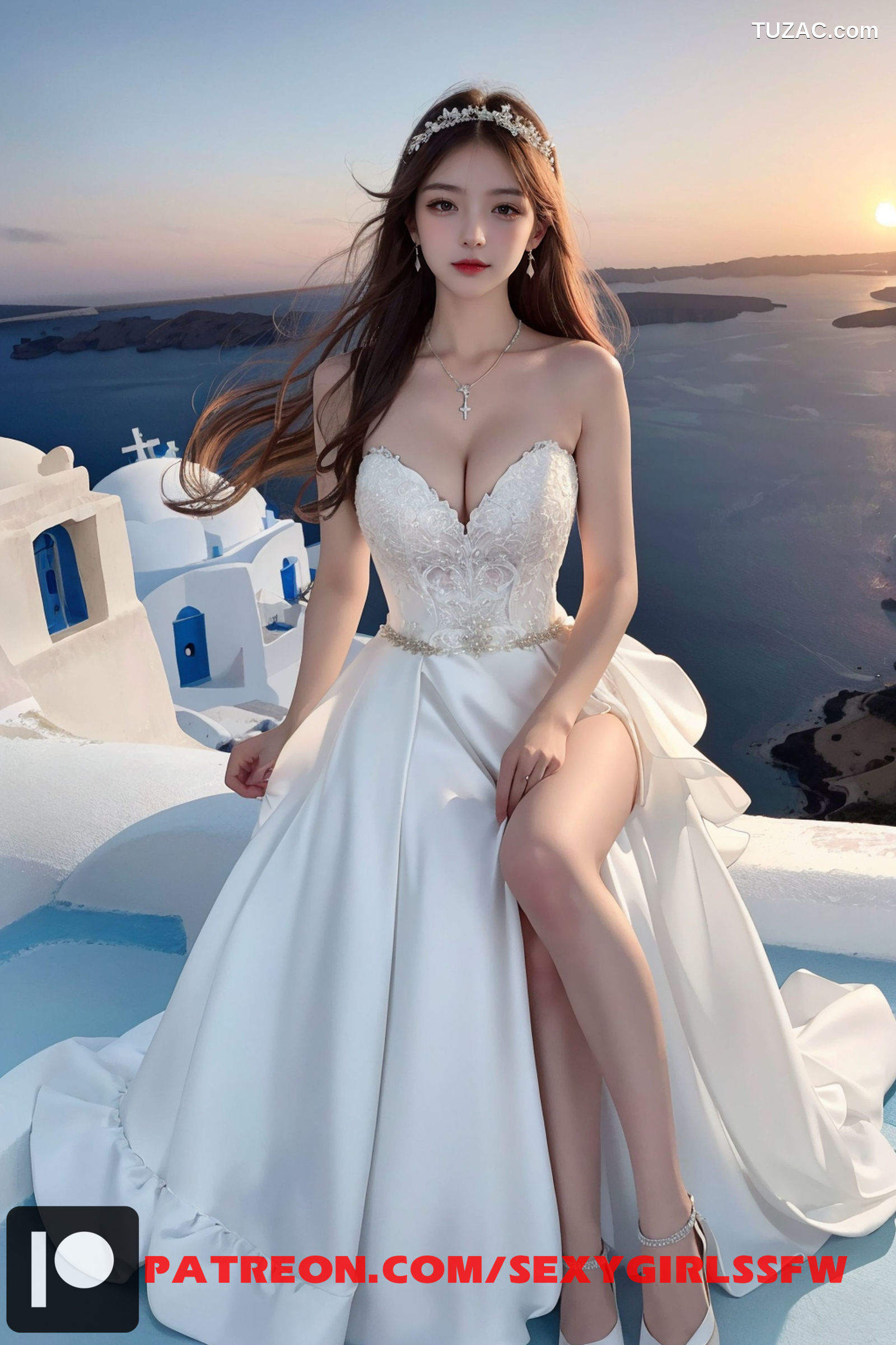 AI美女-婚纱礼服-海边古堡-18禁