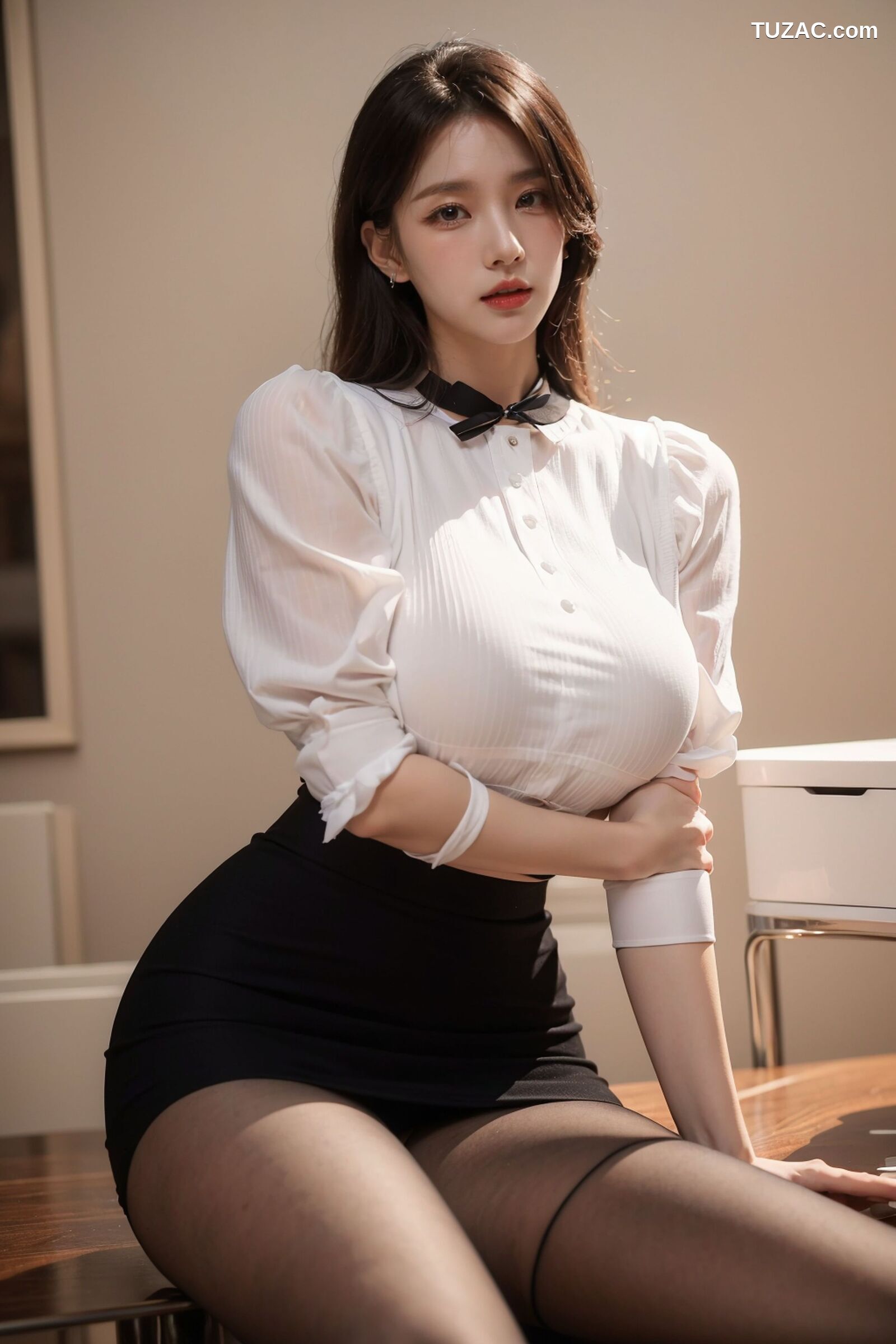 AI美女-拟实-OL白衫短裙-18禁