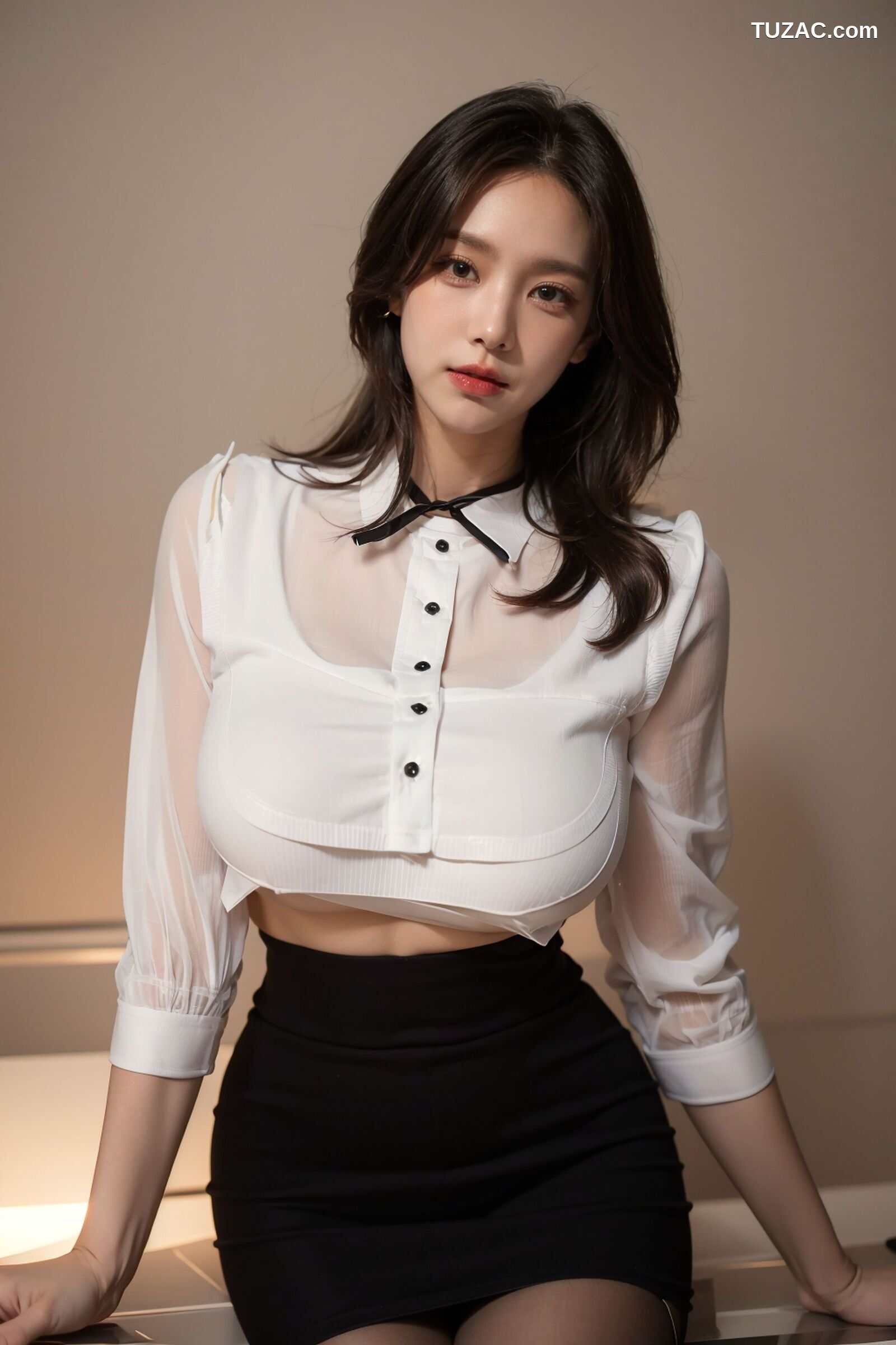 AI美女-拟实-OL白衫短裙-18禁
