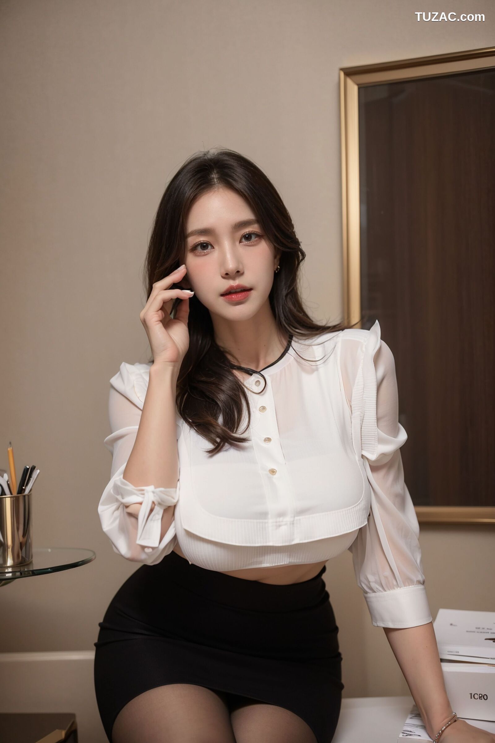 AI美女-拟实-OL白衫短裙-18禁