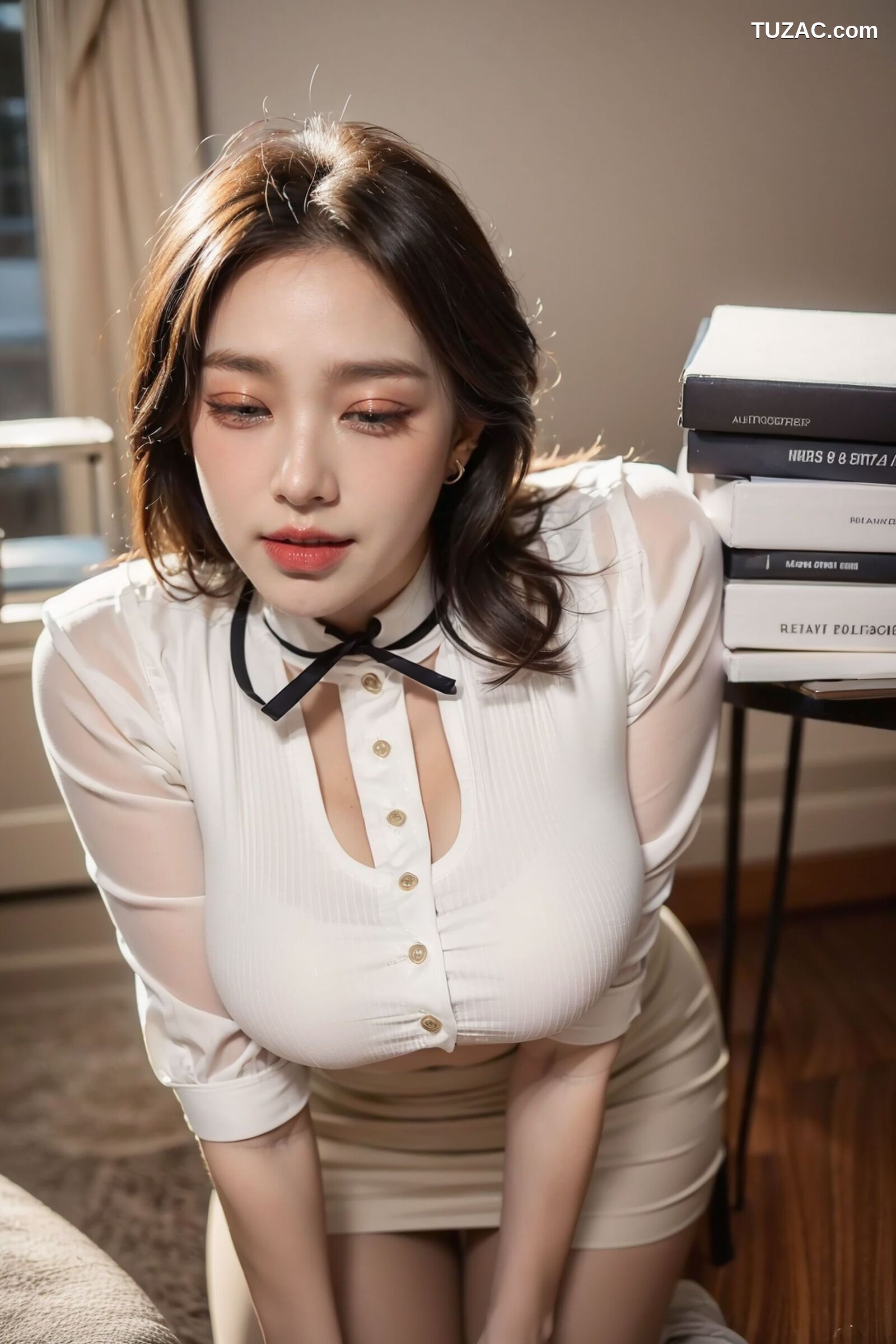 AI美女-拟实-OL白衫短裙-18禁
