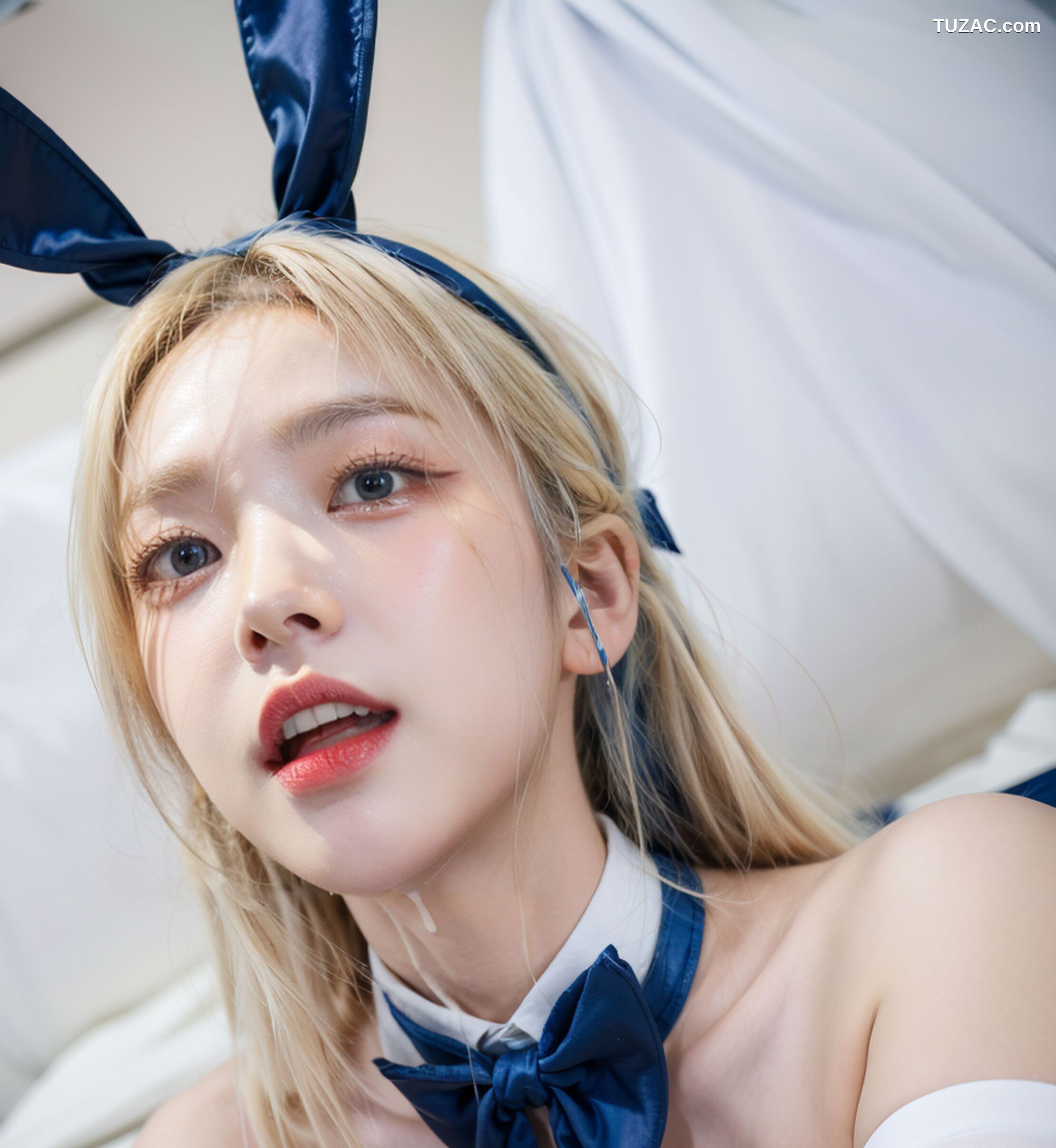 AI美女-拟实-兔女郎-蓝衣