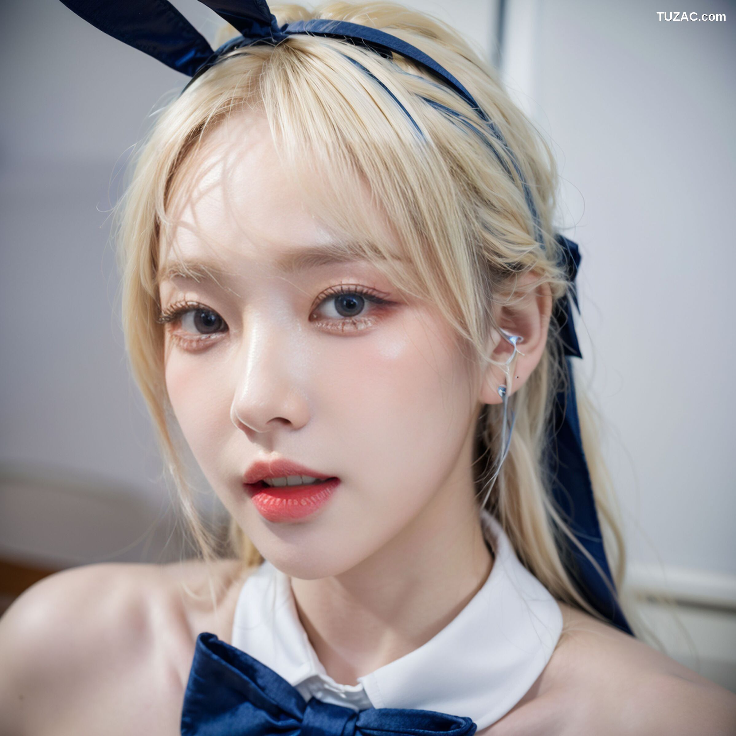 AI美女-拟实-兔女郎-蓝衣