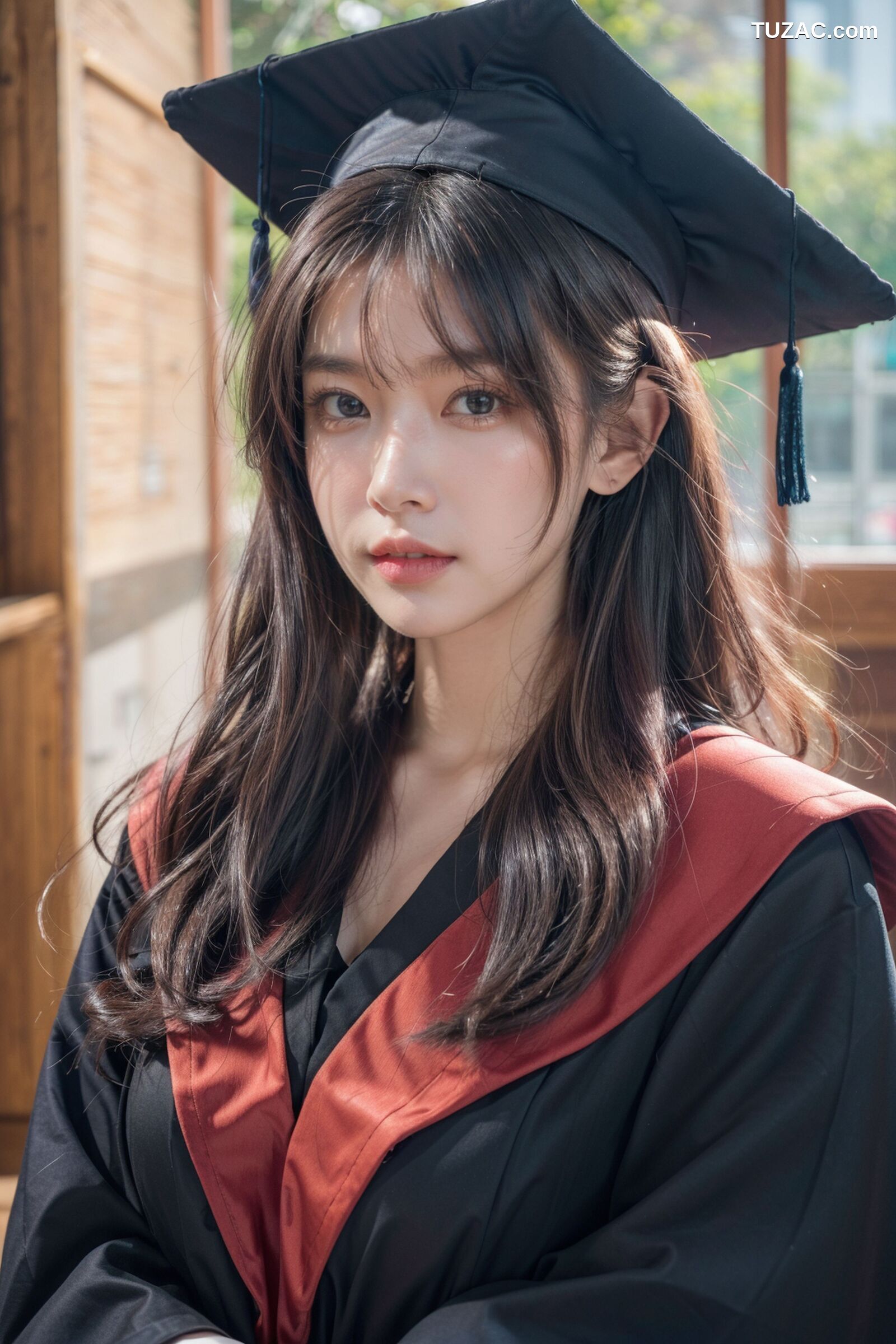 AI美女-拟实-博士服女生