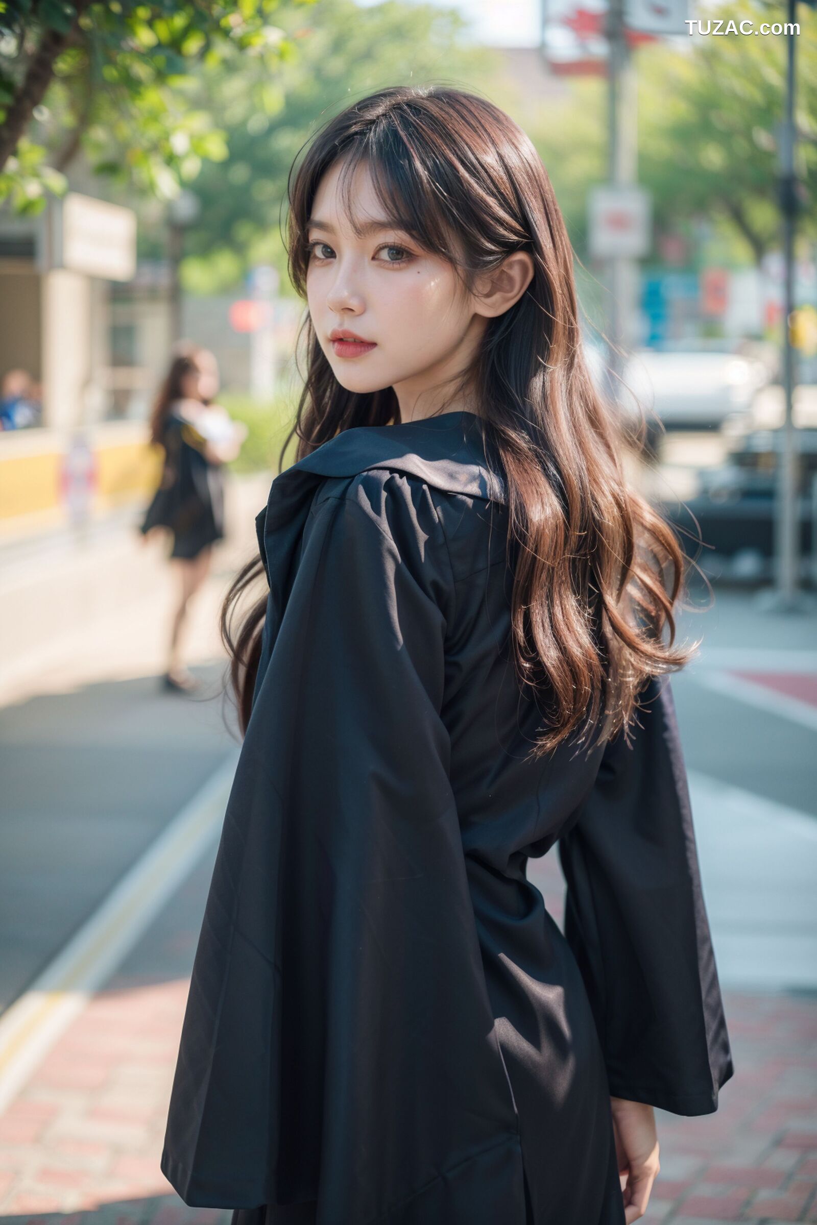 AI美女-拟实-博士服女生