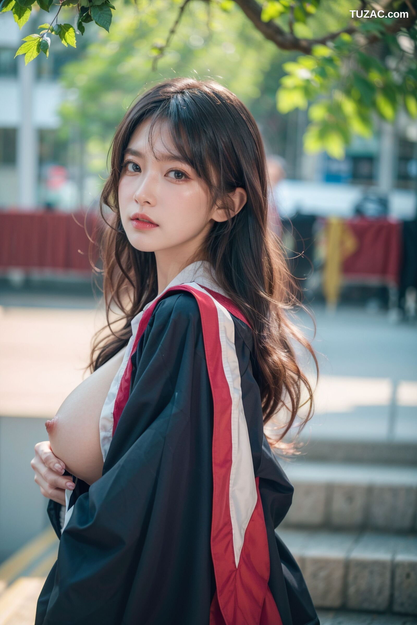 AI美女-拟实-博士服女生