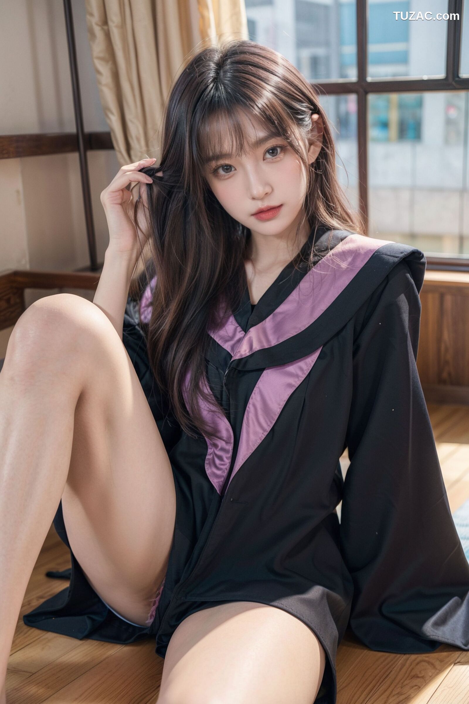 AI美女-拟实-博士服女生