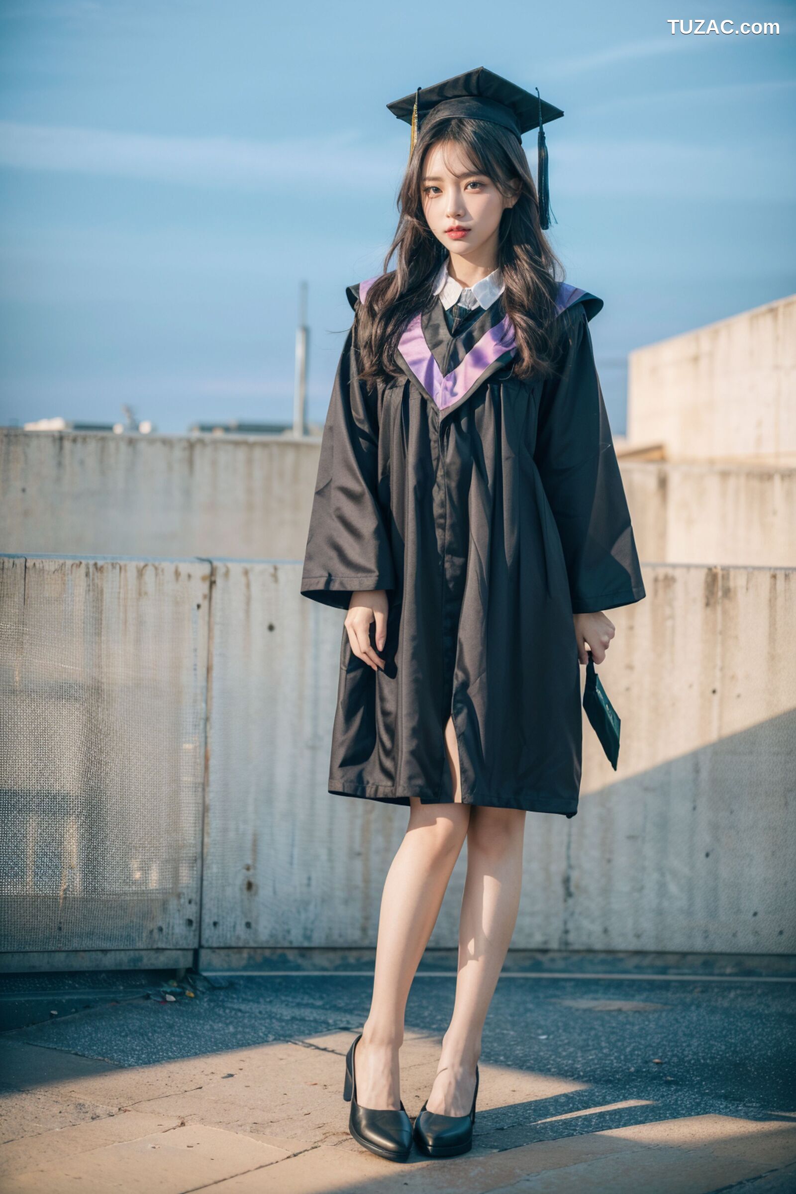 AI美女-拟实-博士服女生