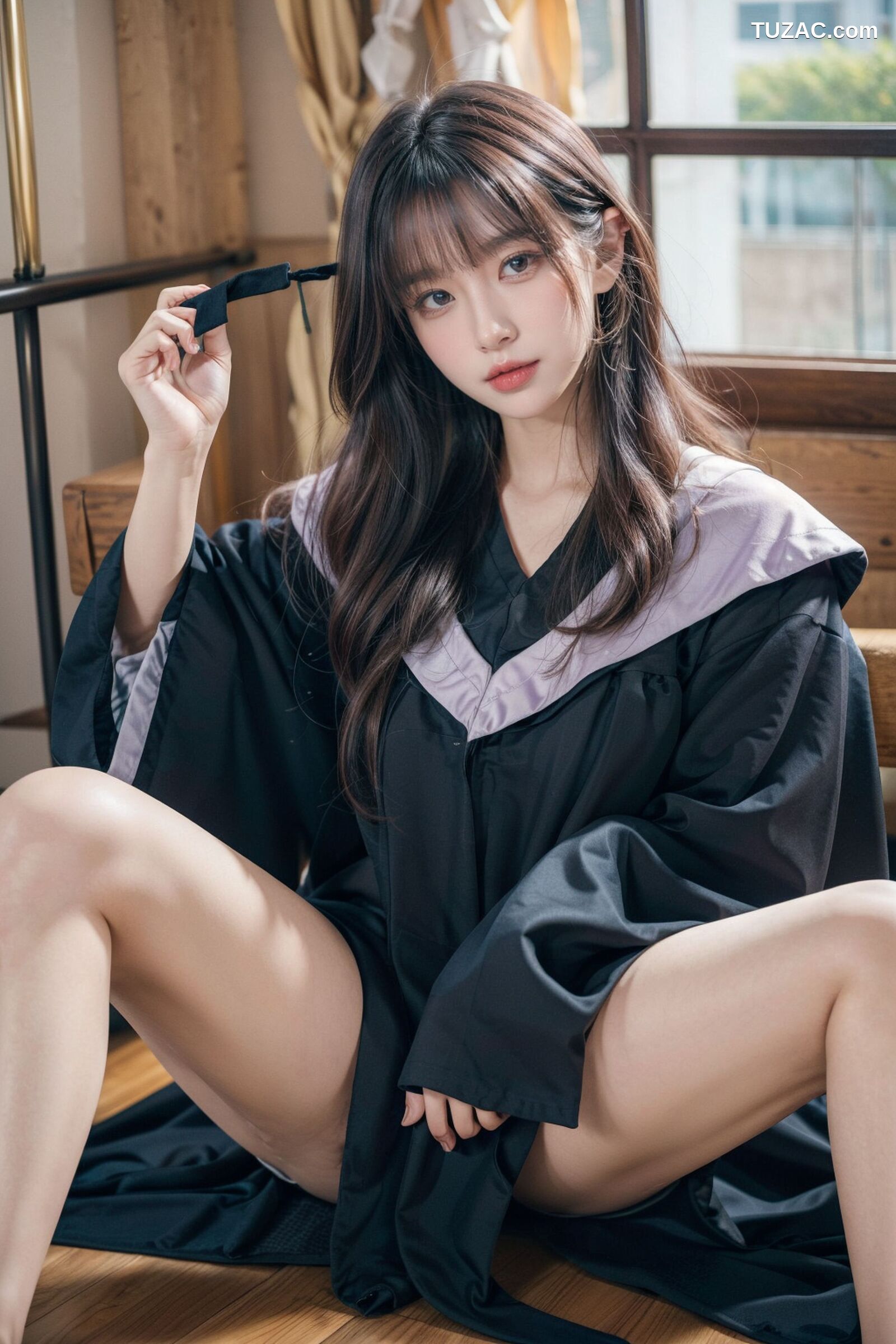 AI美女-拟实-博士服女生
