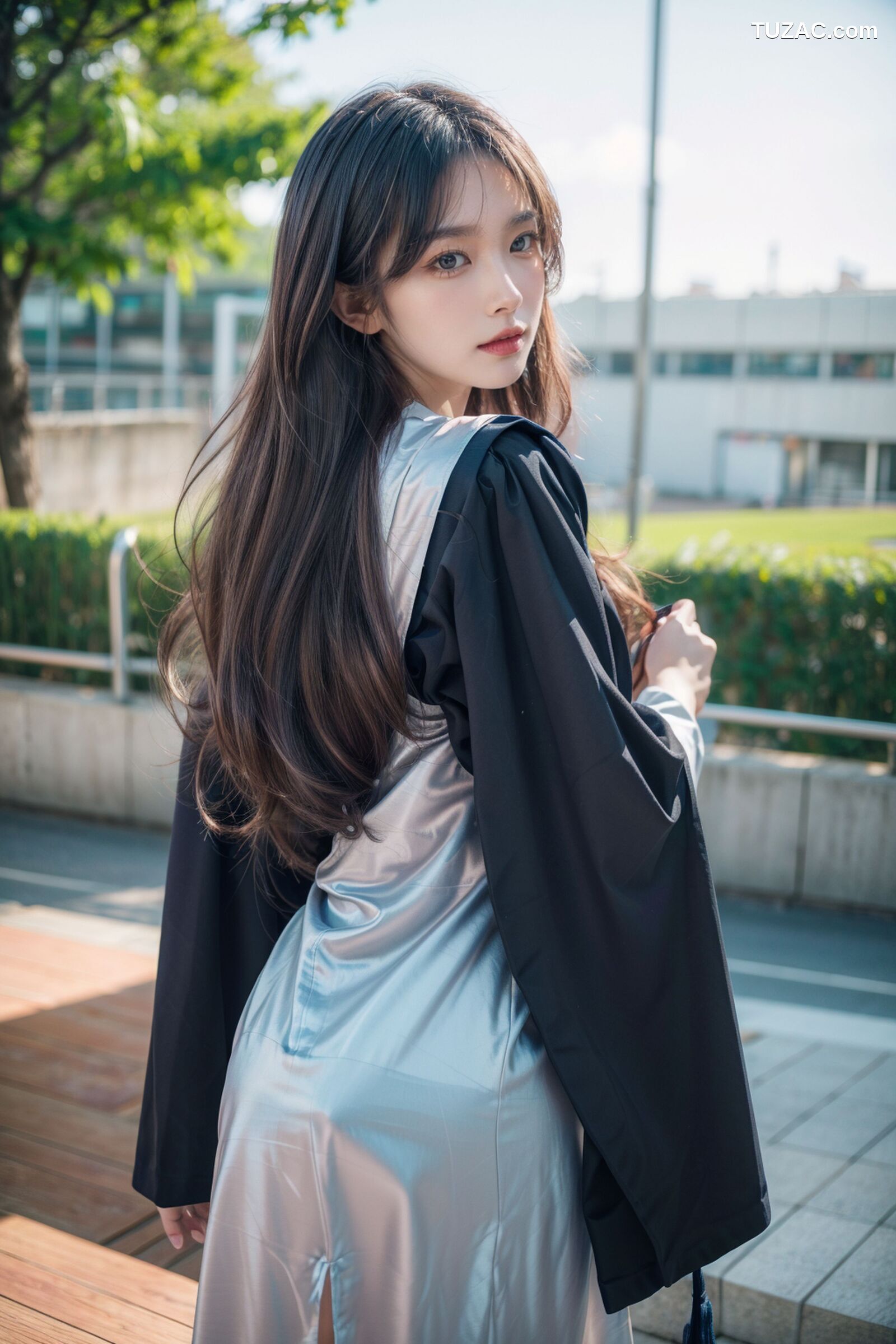 AI美女-拟实-博士服女生