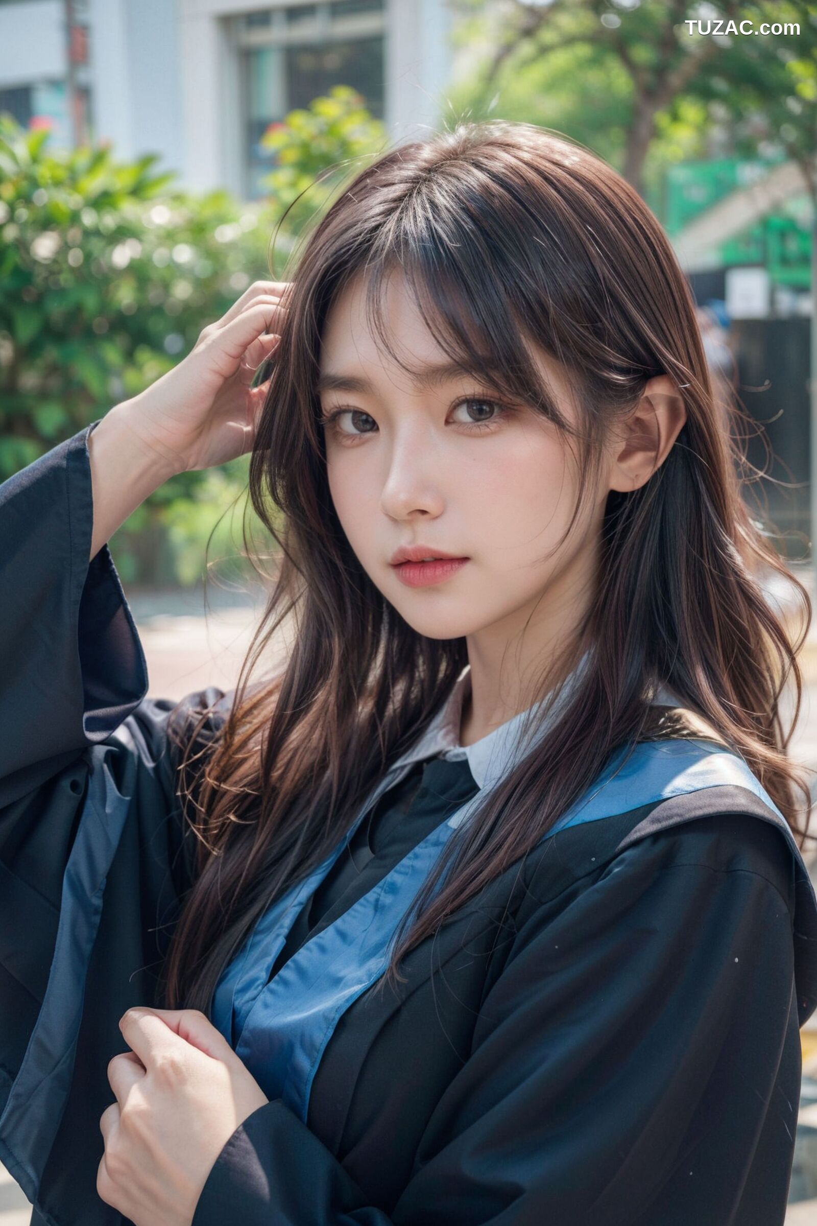 AI美女-拟实-博士服女生