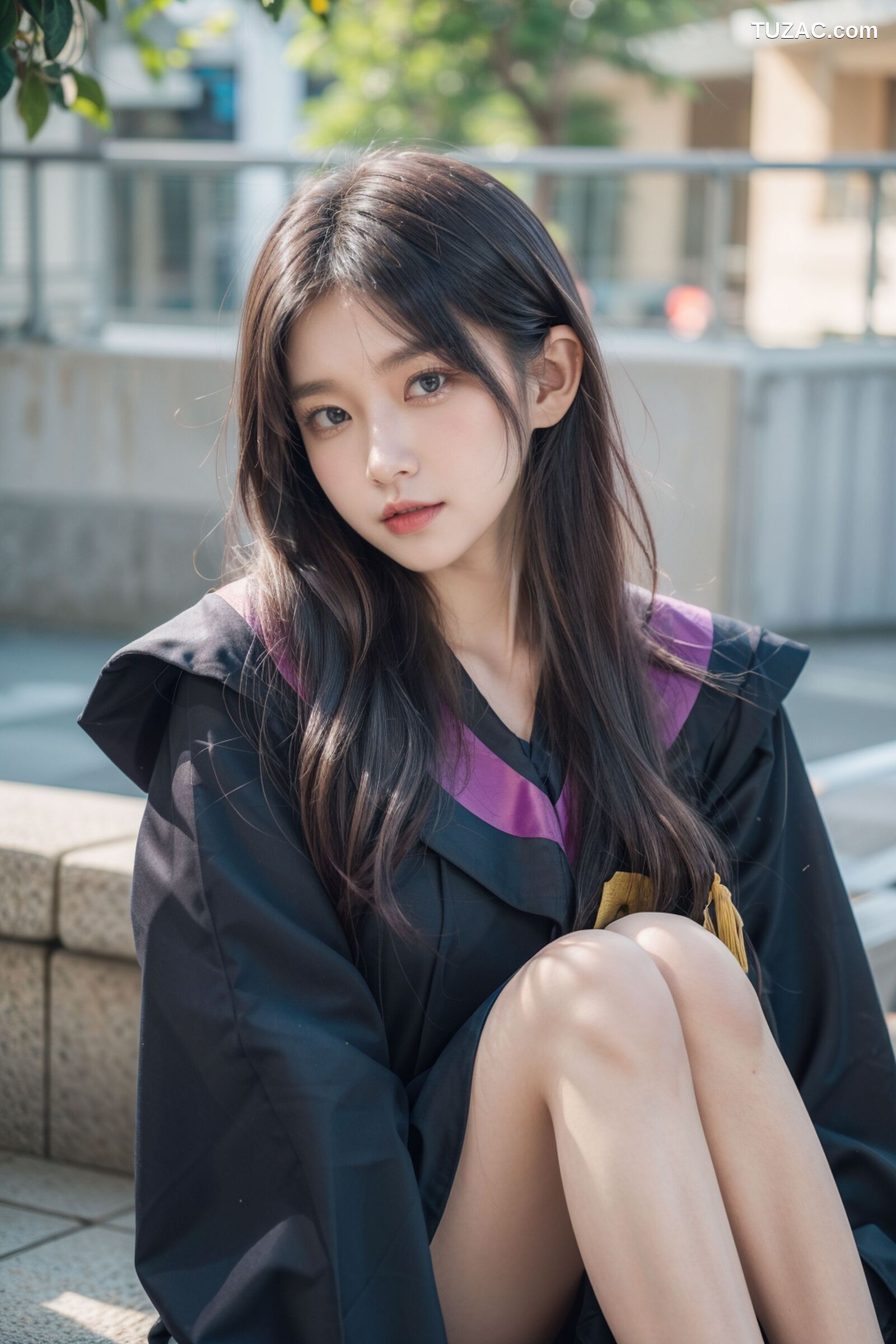 AI美女-拟实-博士服女生