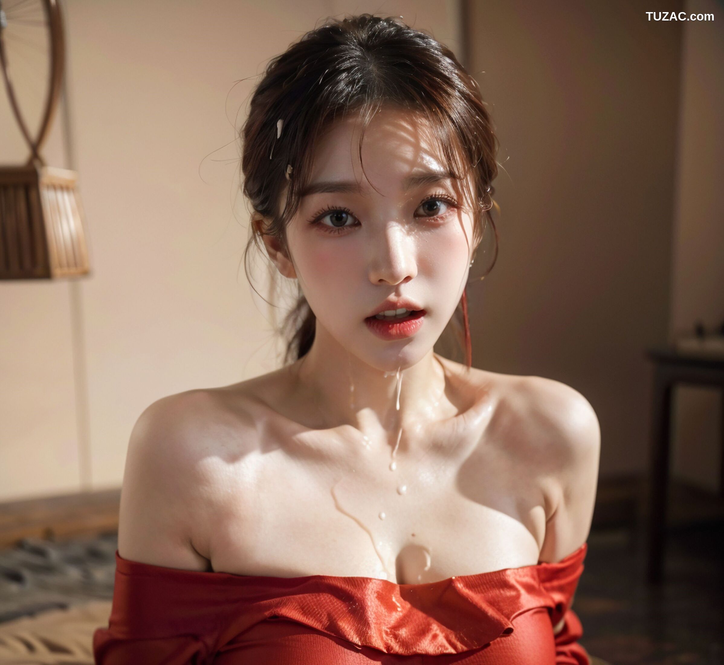 AI美女-拟实-古风红肚兜美女-18禁