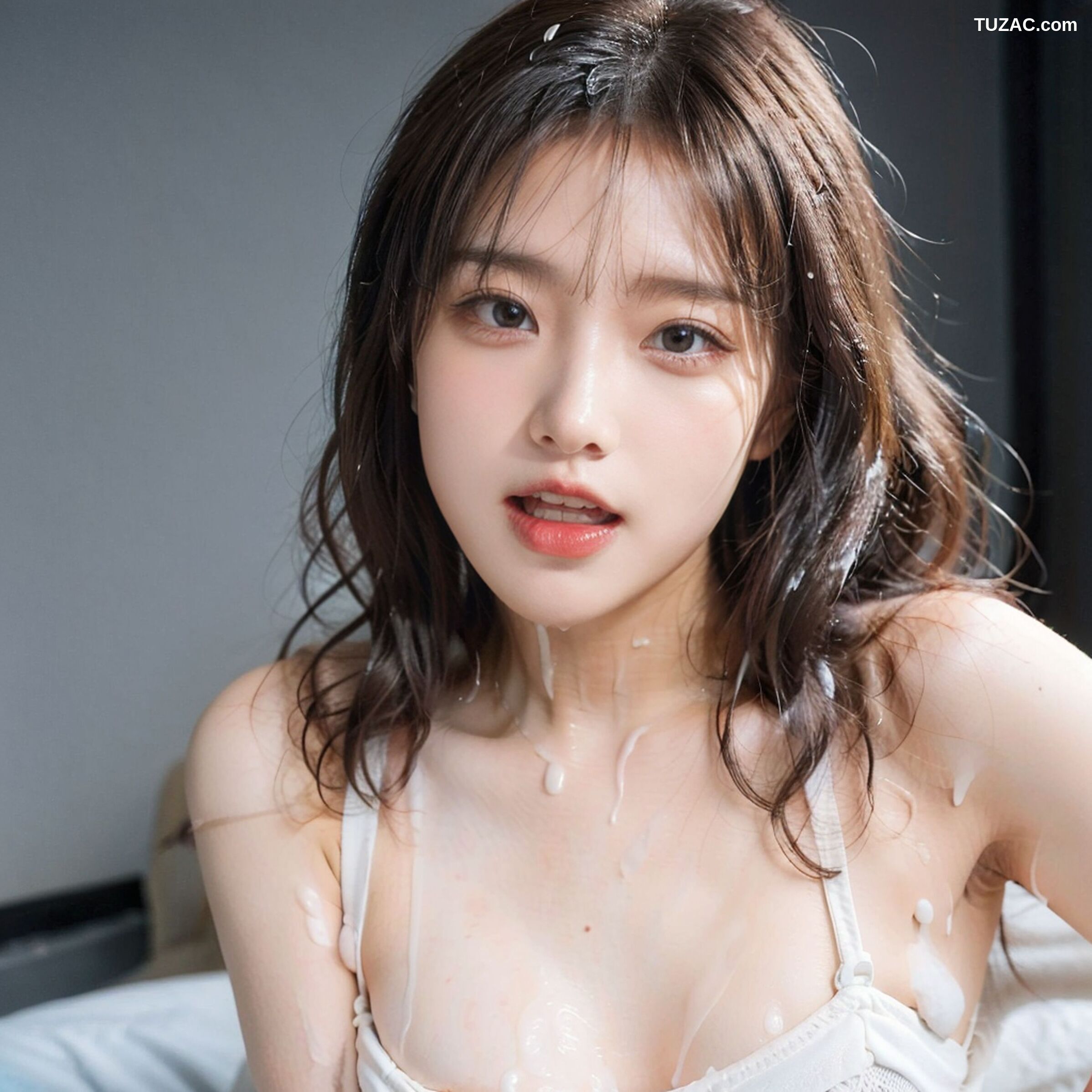 AI美女-拟实-情趣连体牛仔短裤爆乳