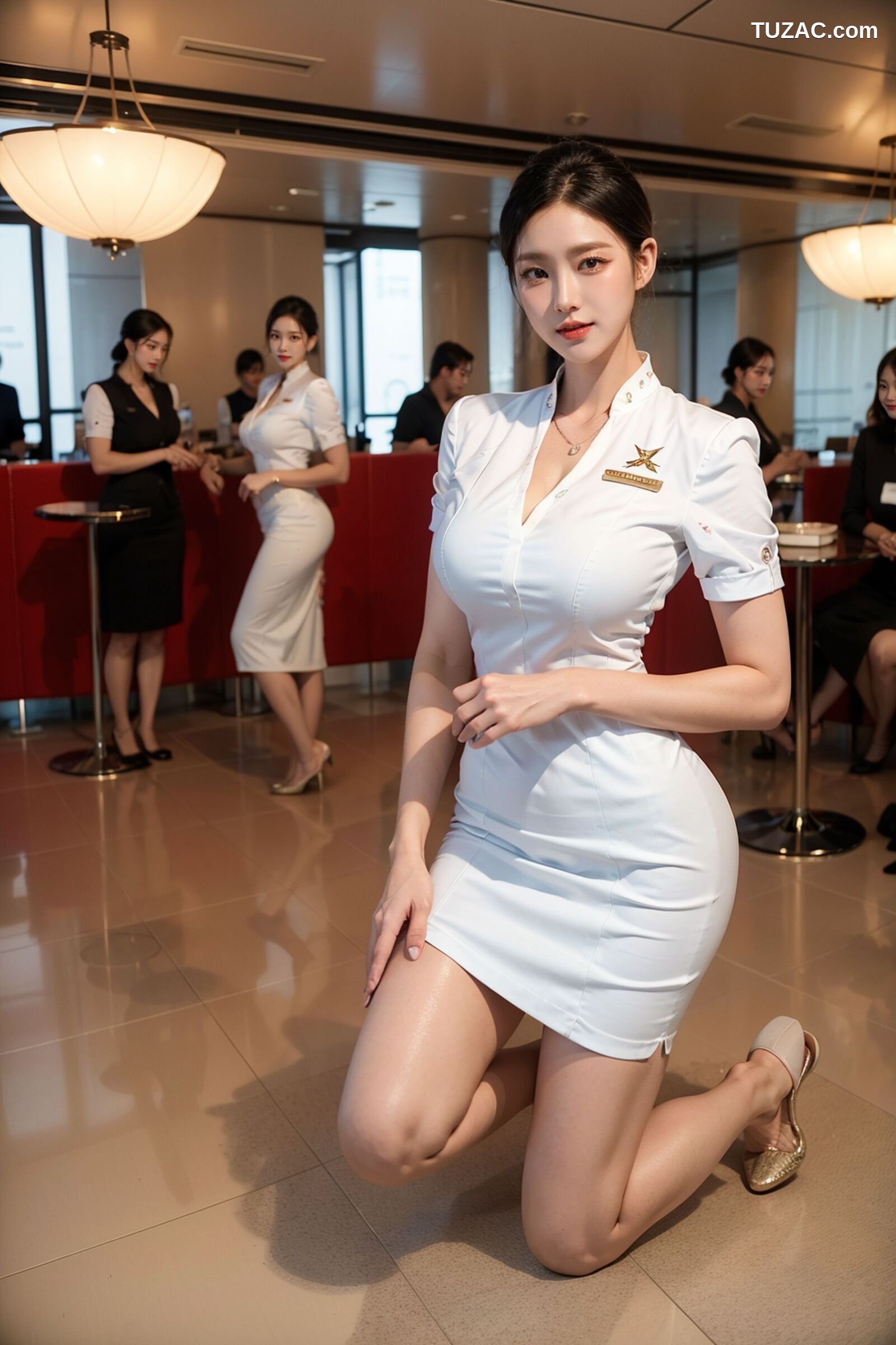 AI美女-拟实-机场大厅里的空姐-18禁
