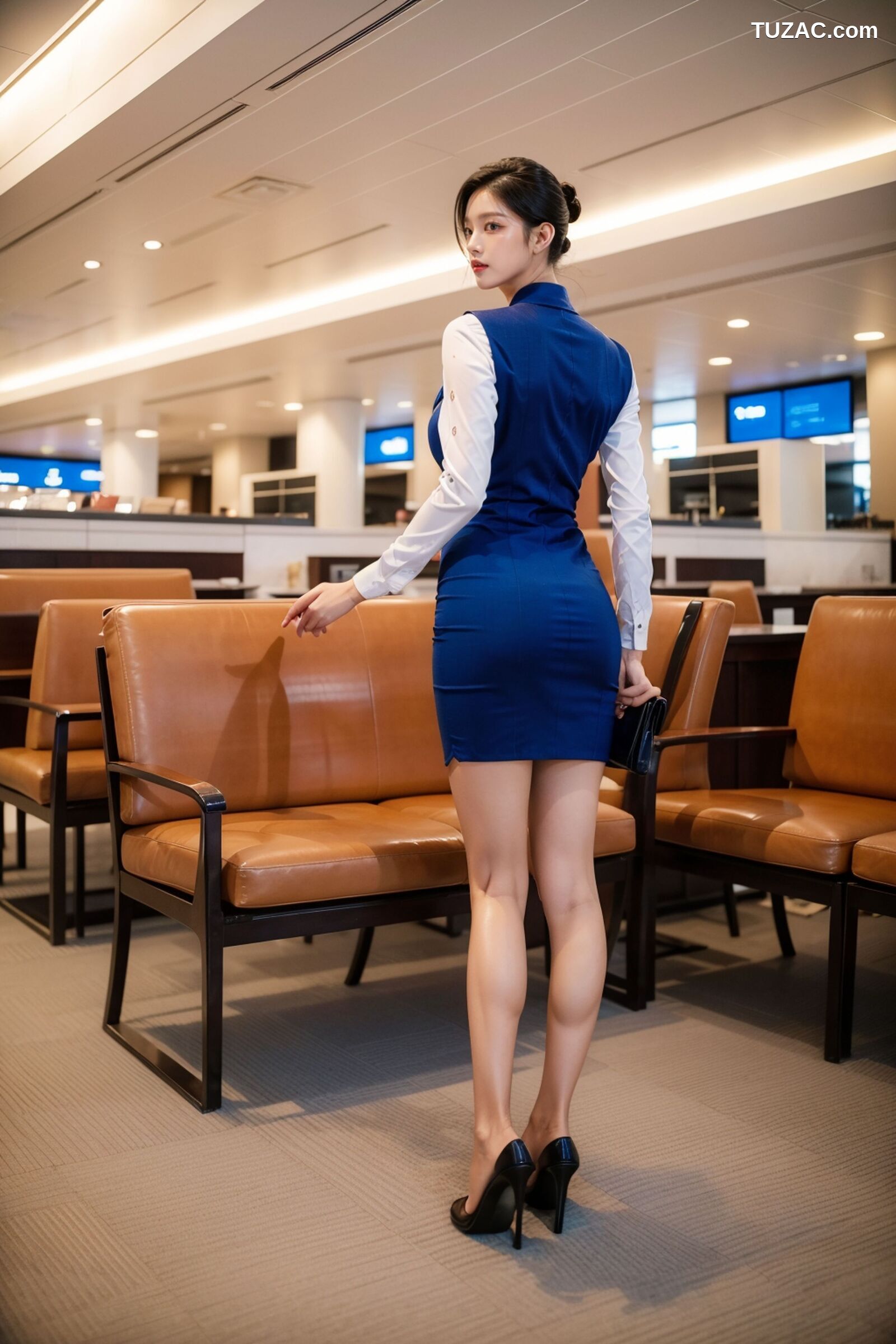 AI美女-拟实-机场大厅里的空姐-18禁