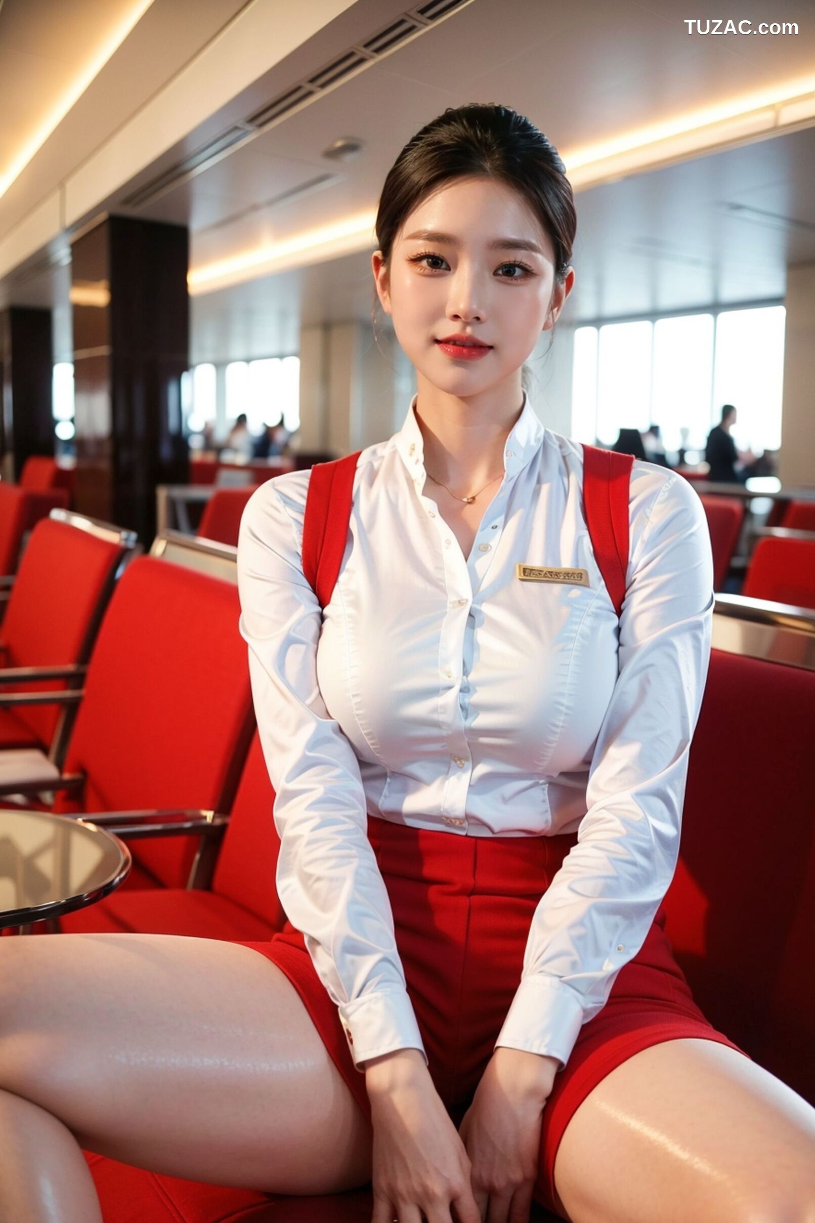 AI美女-拟实-机场大厅里的空姐-18禁
