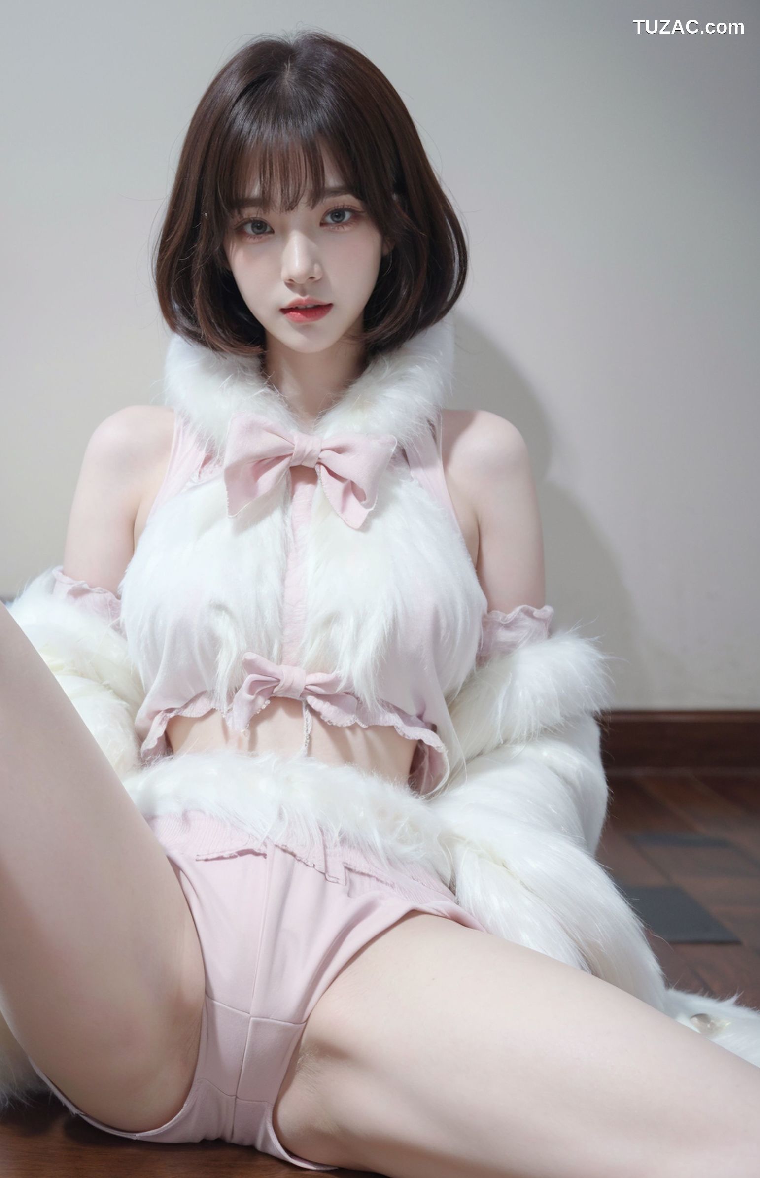 AI美女-拟实-粉白色情趣服-18禁