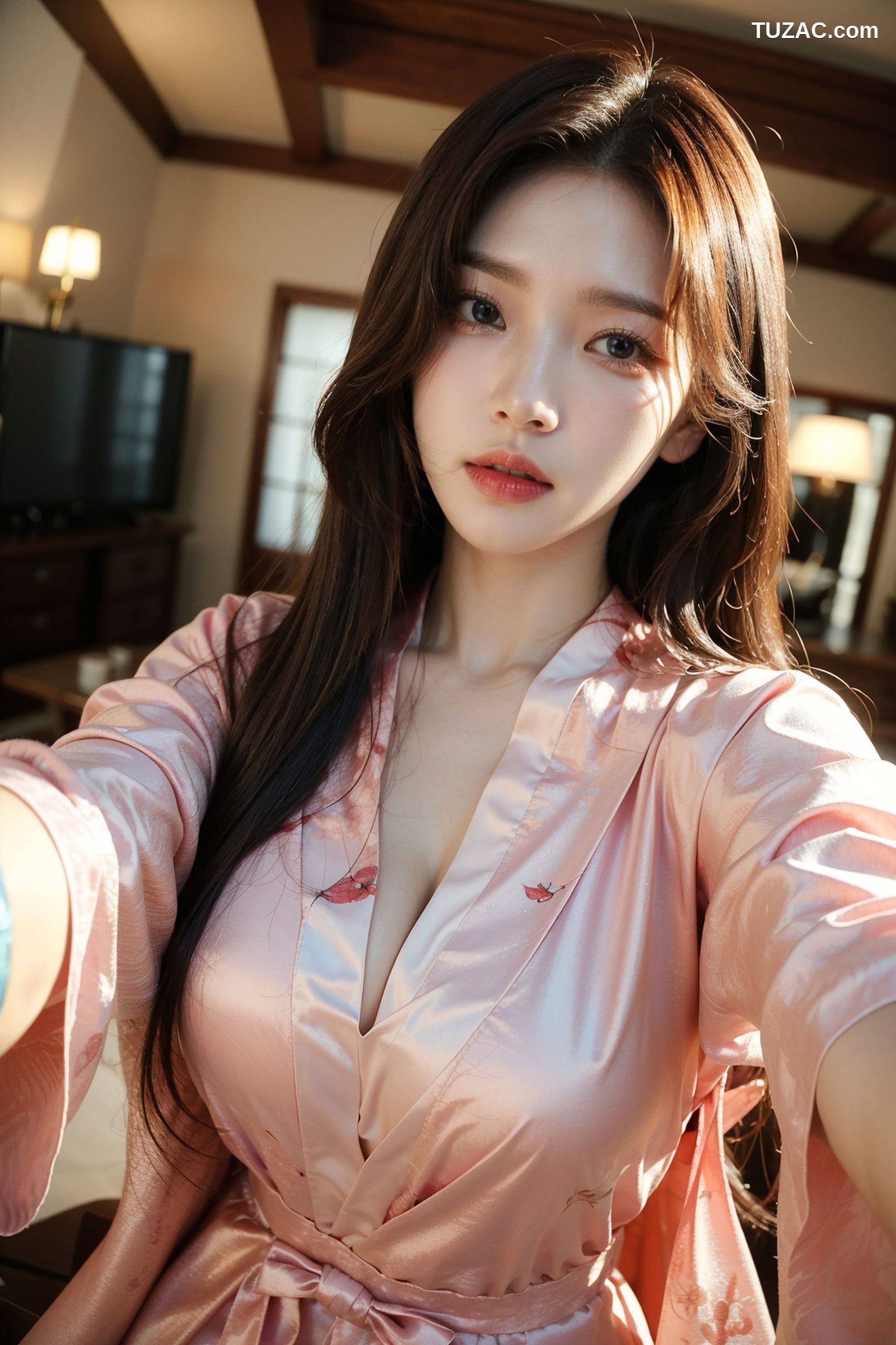 AI美女-拟实-粉色睡衣床上诱惑-18禁