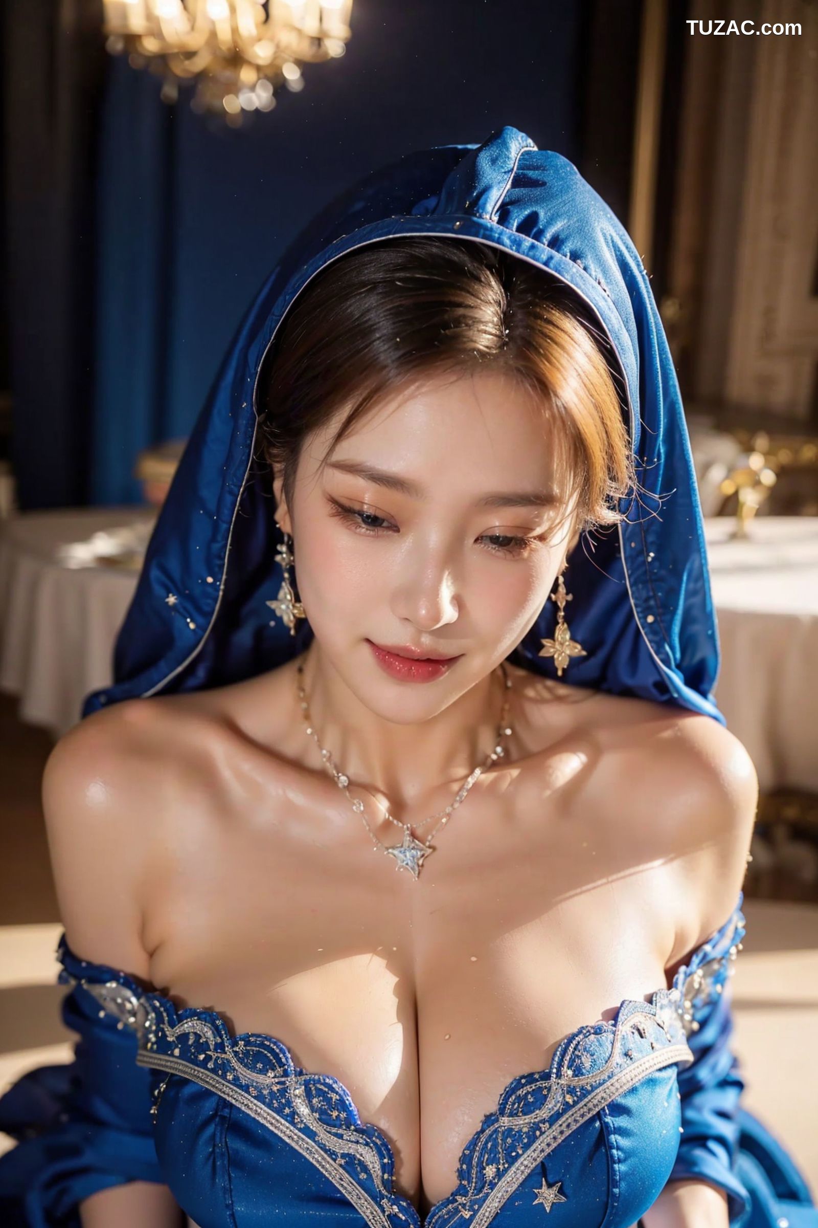 AI美女-拟实-蓝色长裙-18禁