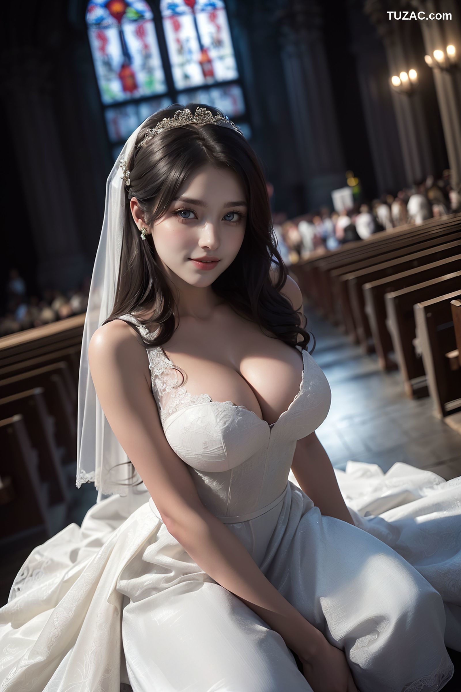AI美女-教堂淫乱婚礼-性感婚纱