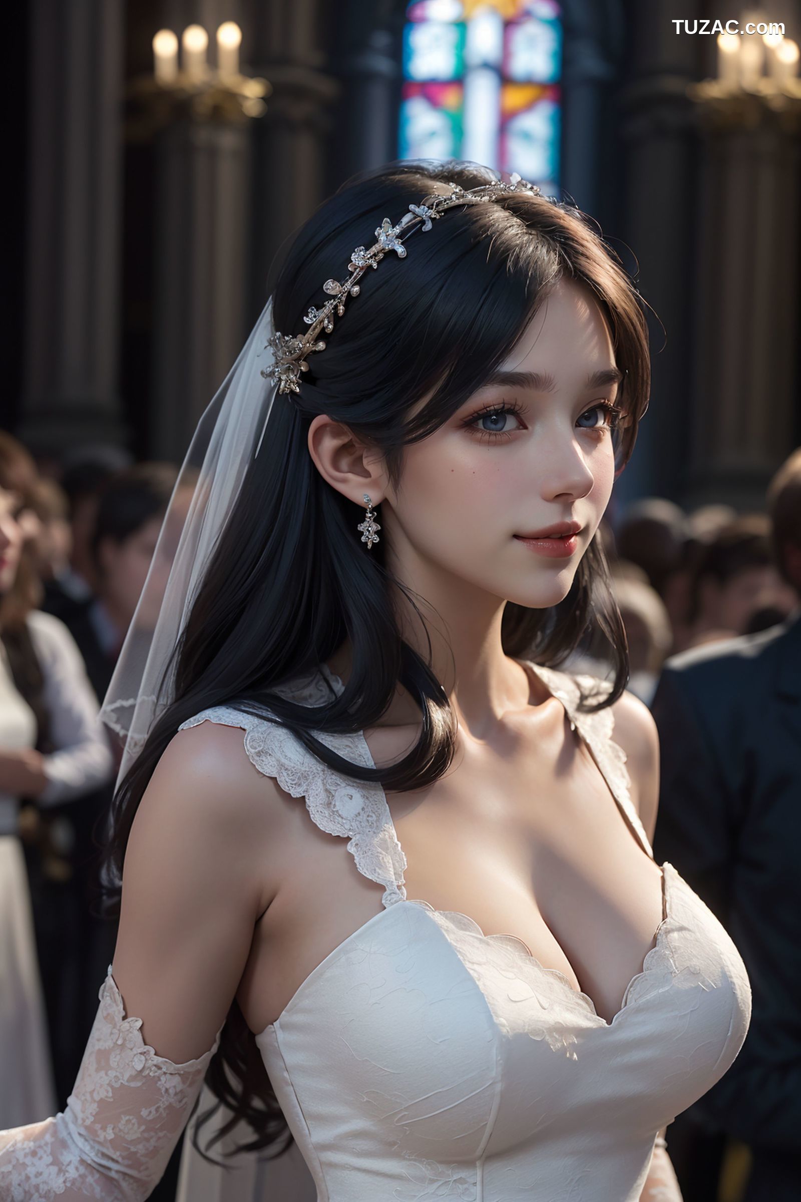AI美女-教堂淫乱婚礼-性感婚纱