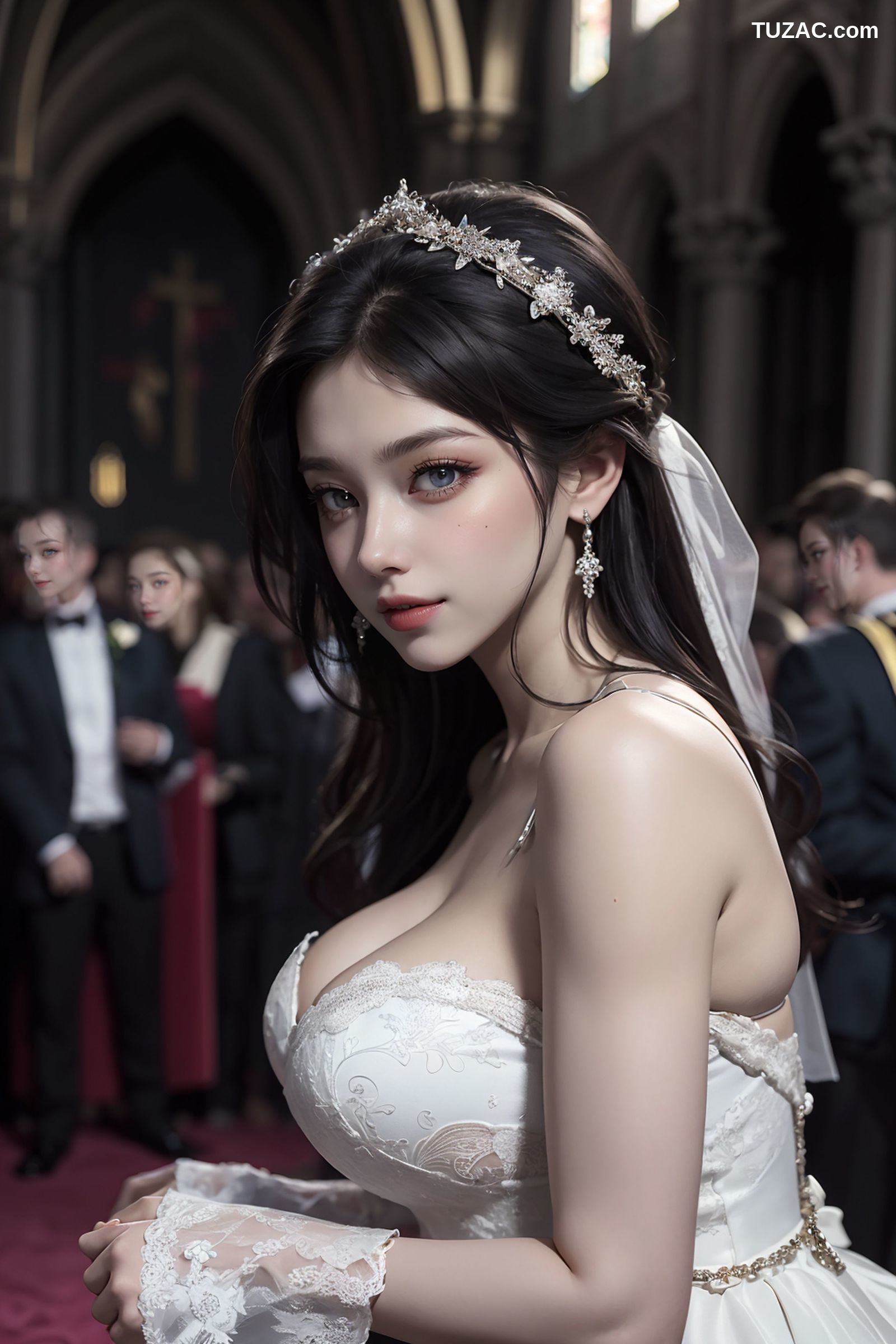 AI美女-教堂淫乱婚礼-性感婚纱