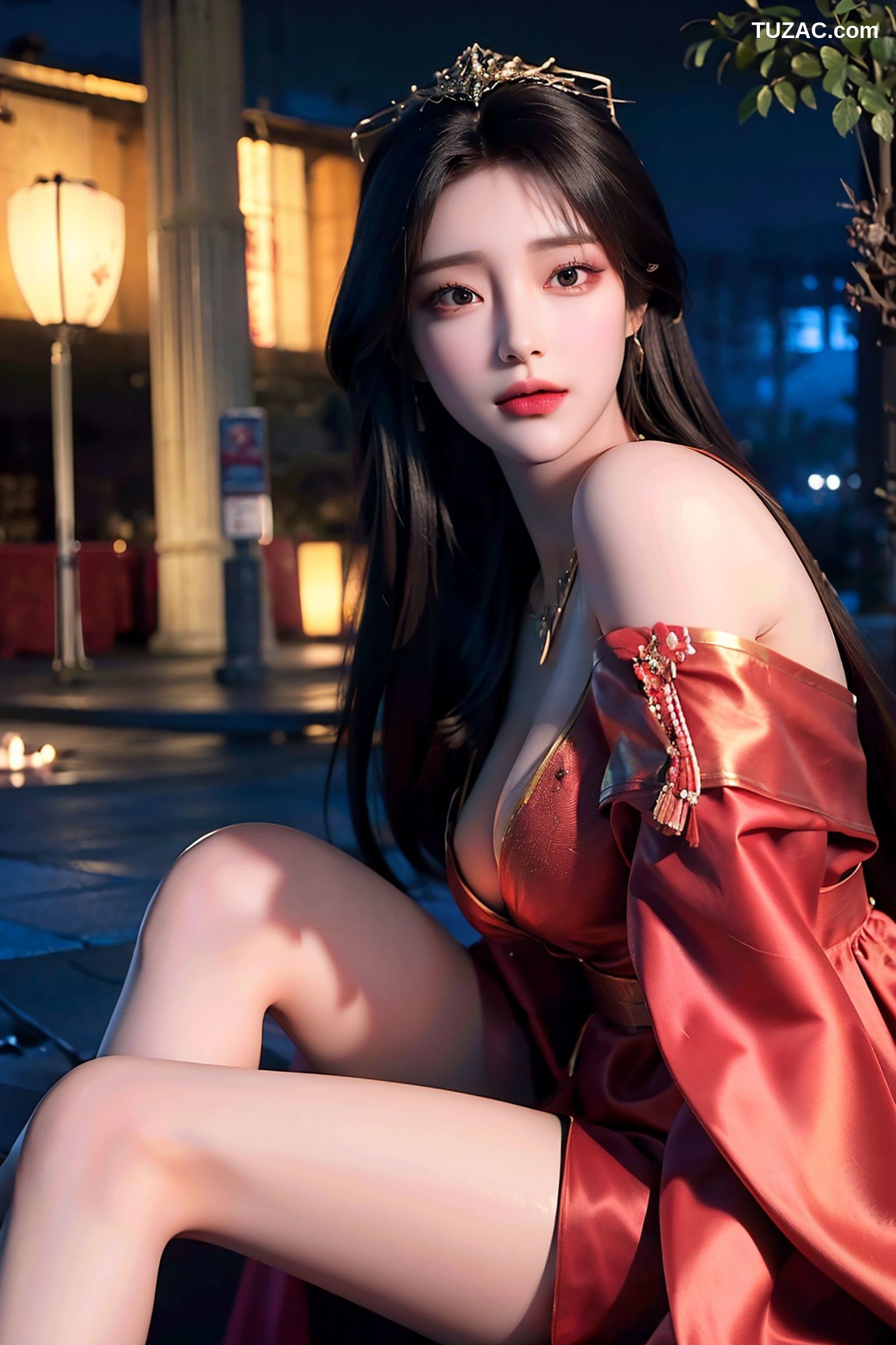 AI美女-月婵-红袍
