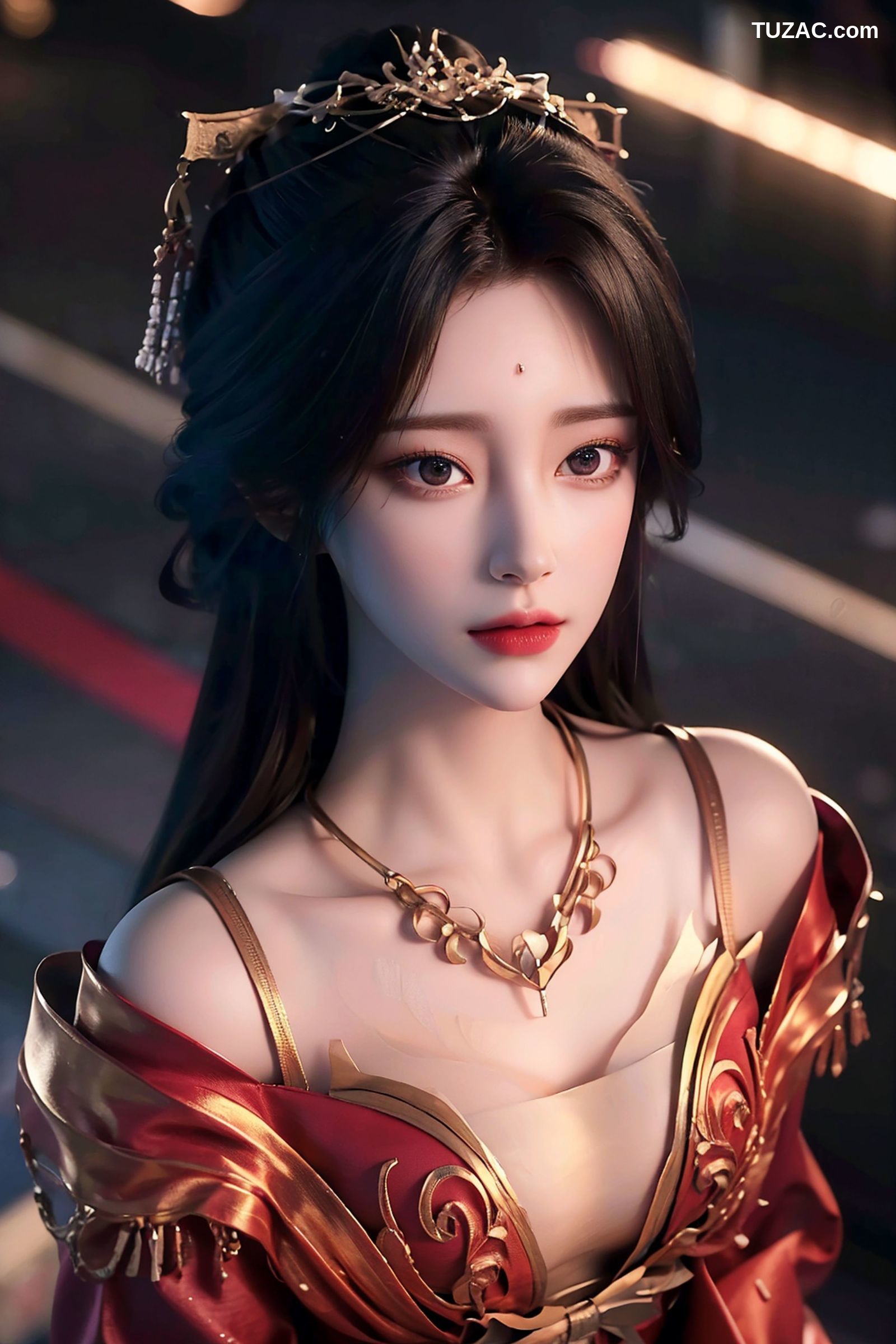 AI美女-月婵-红袍