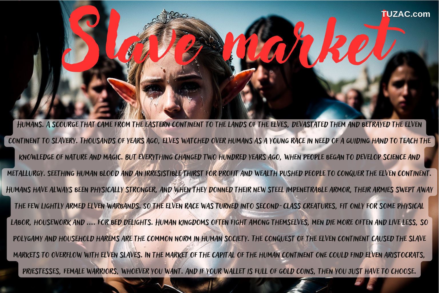 AI美女-欧美风-精灵系列之奴隶市场-Slave-Market
