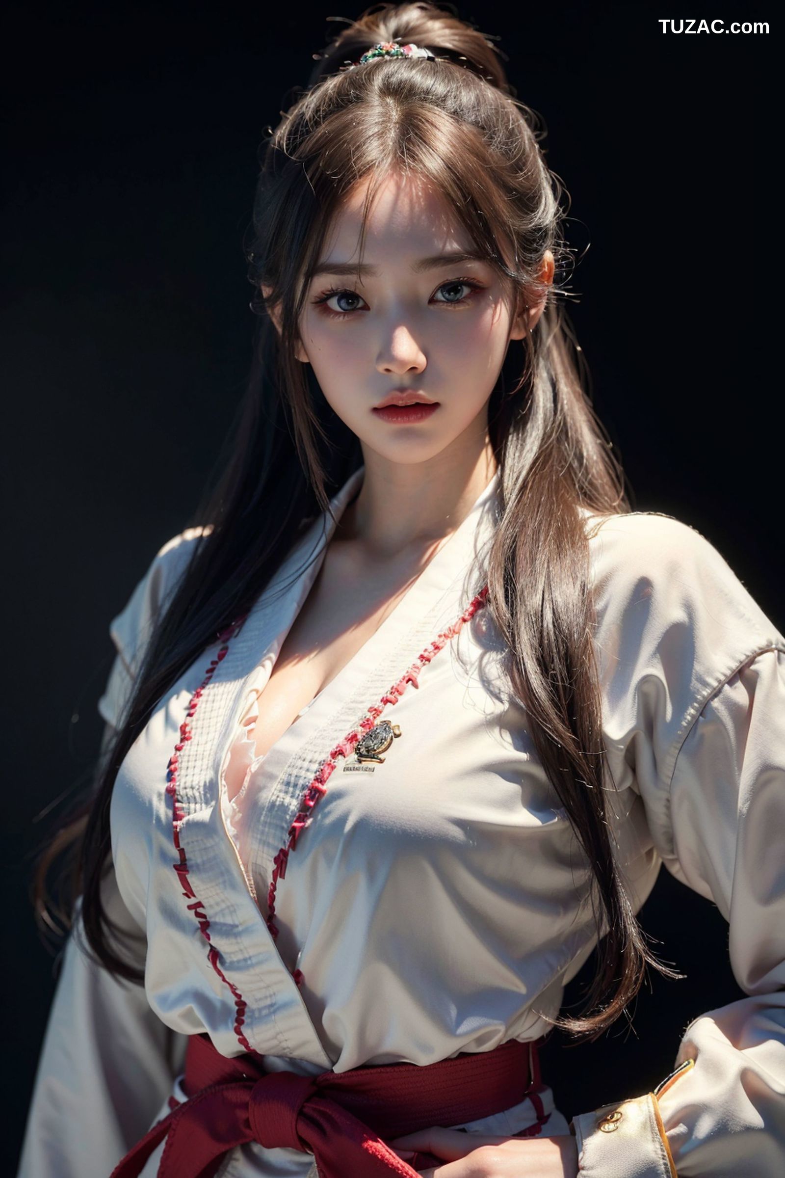 AI美女-空手道女孩-Karate-Girl-白衣白带红带篇-18禁