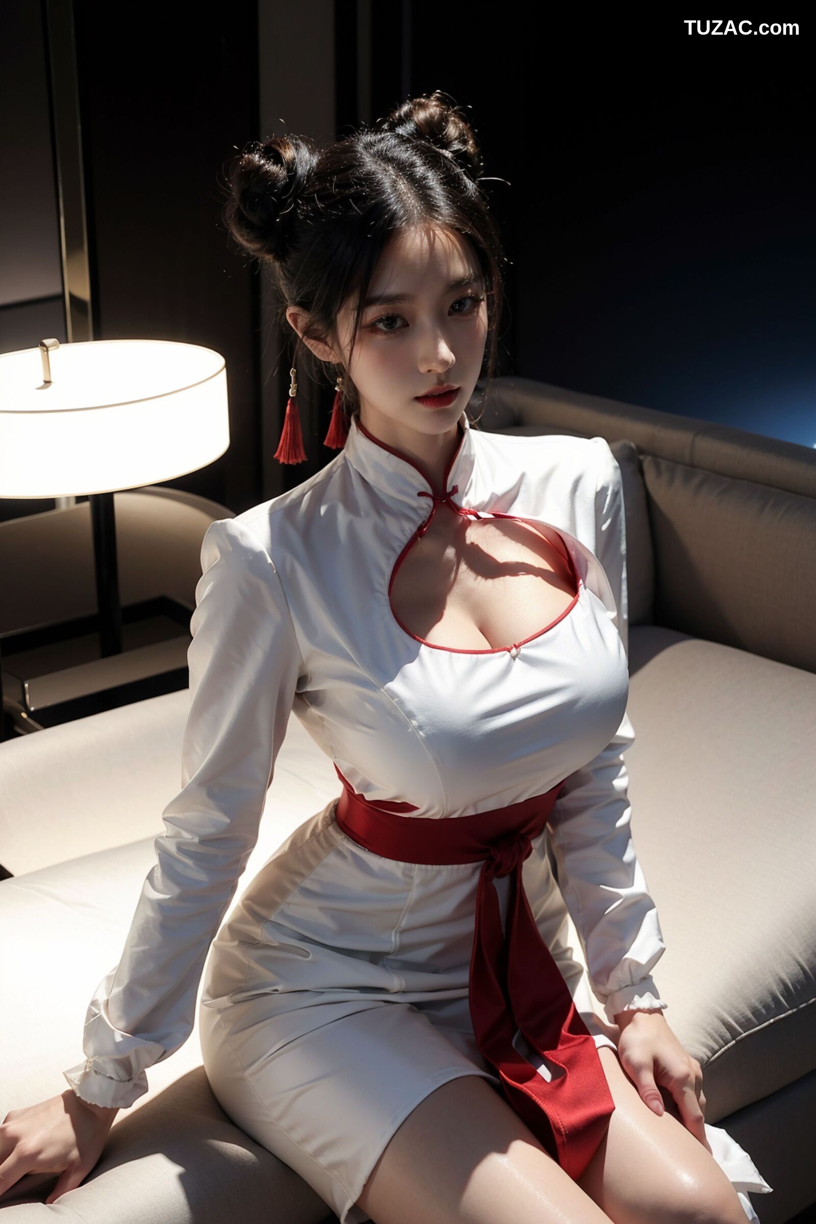 AI美女-超写实-古风白衣丫鬟-18禁