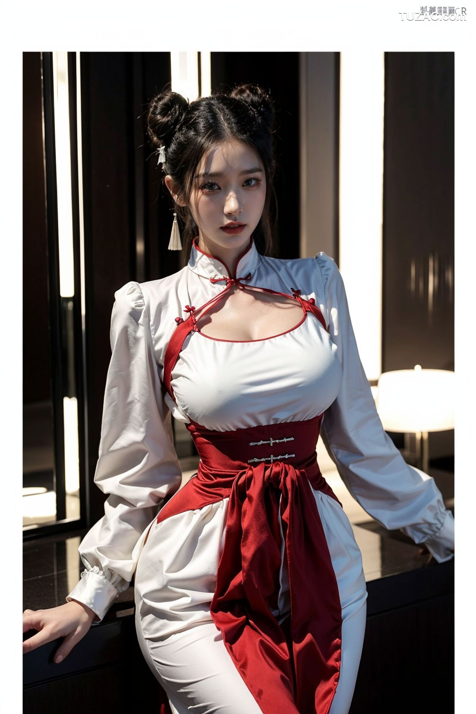 AI美女-超写实-古风白衣丫鬟-18禁