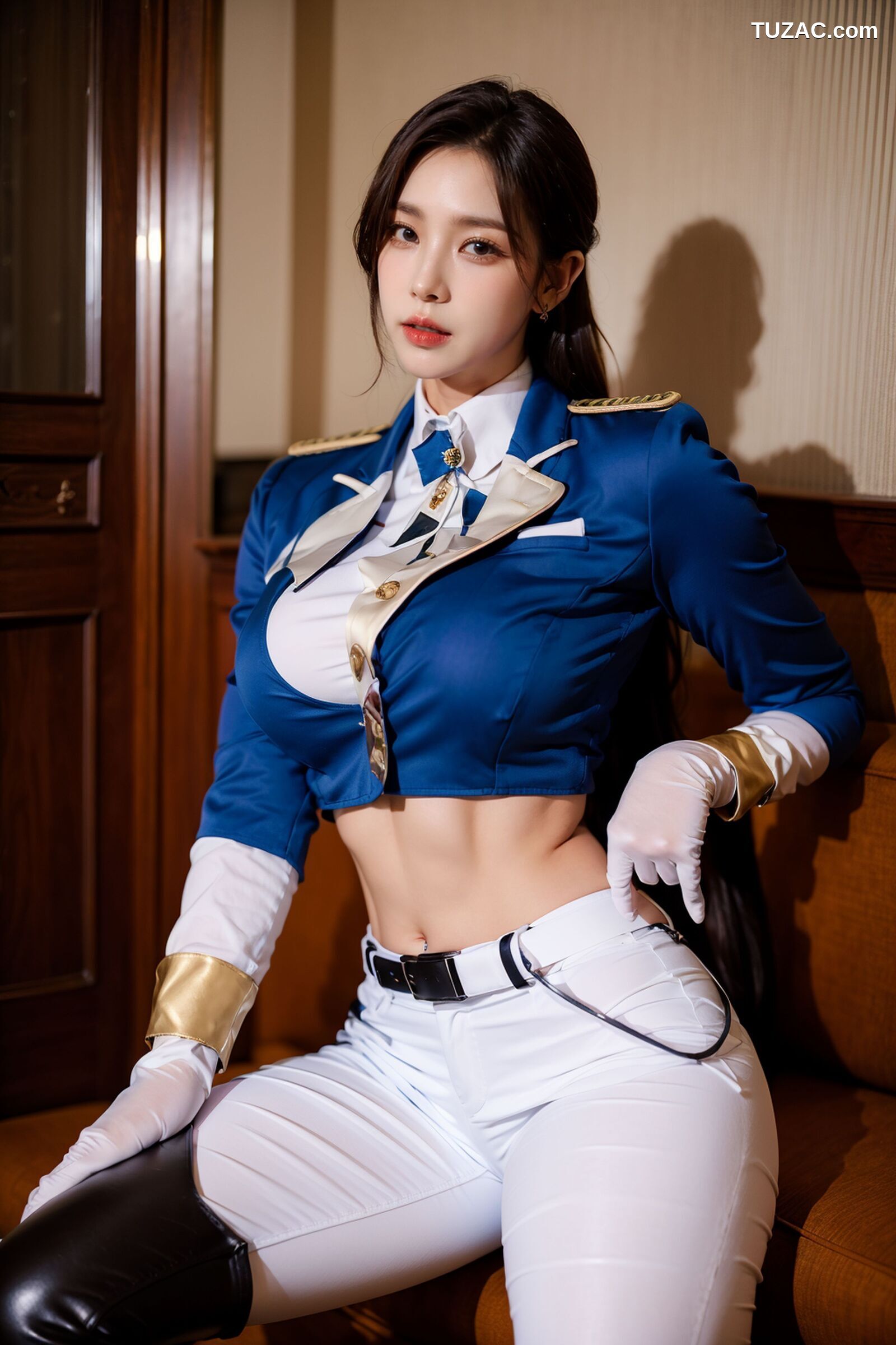 AI美女-超写实-女军官-纯净版
