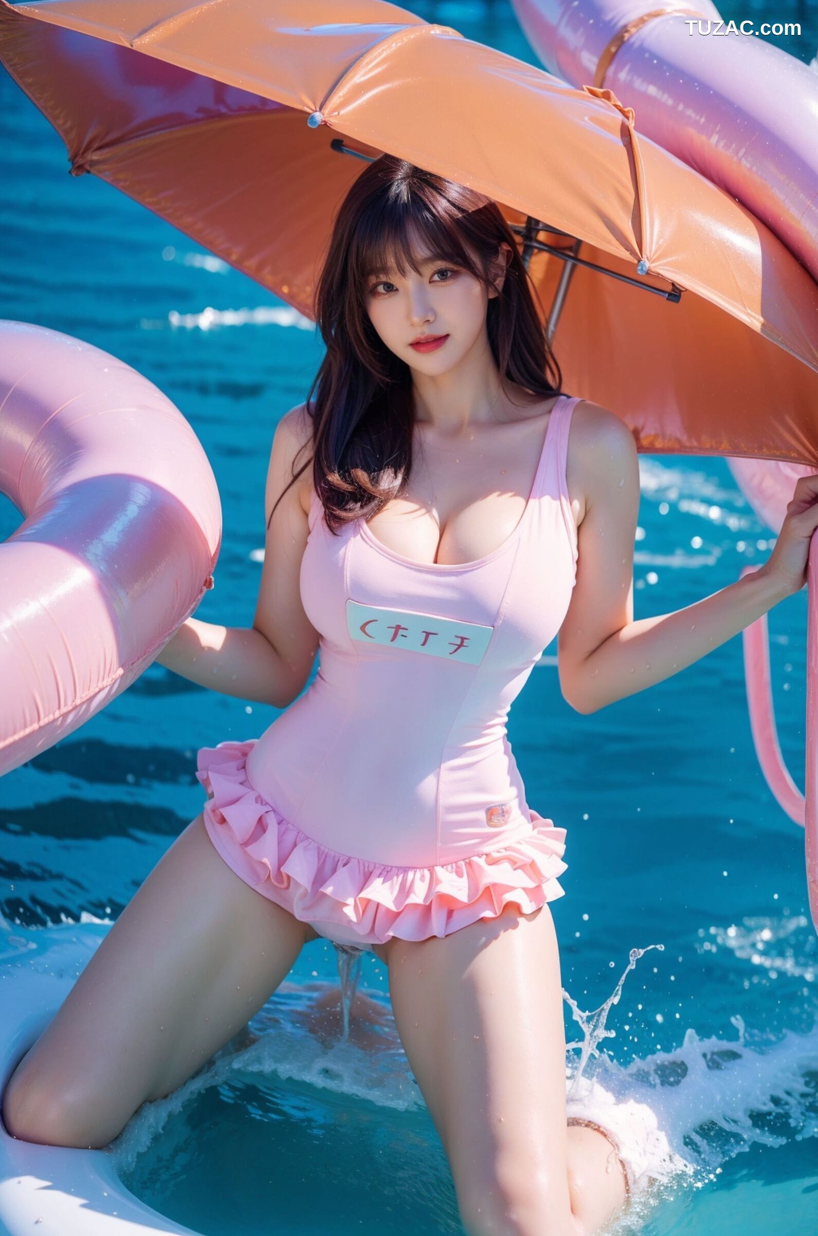 AI美女-超写实-泳池死库水美女-18禁