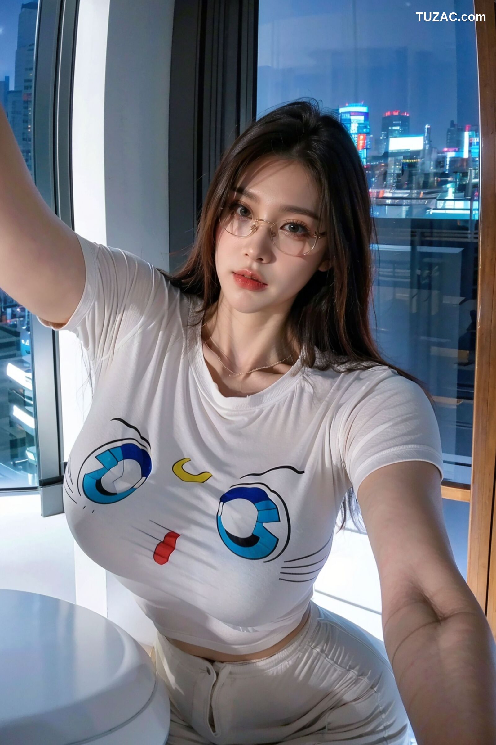 AI美女-超写实-美少女战士-白猫露娜T恤-18禁