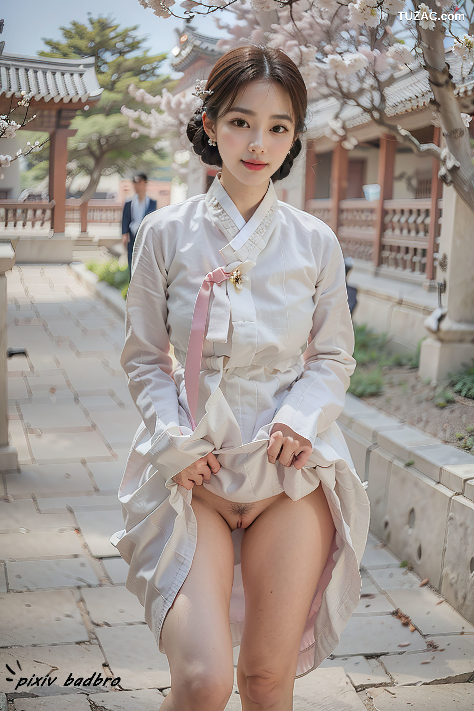 AI美女-韩服-宫殿-露出-自慰-卷2-Hanbok-Palace-boobs-dildo-BadBro