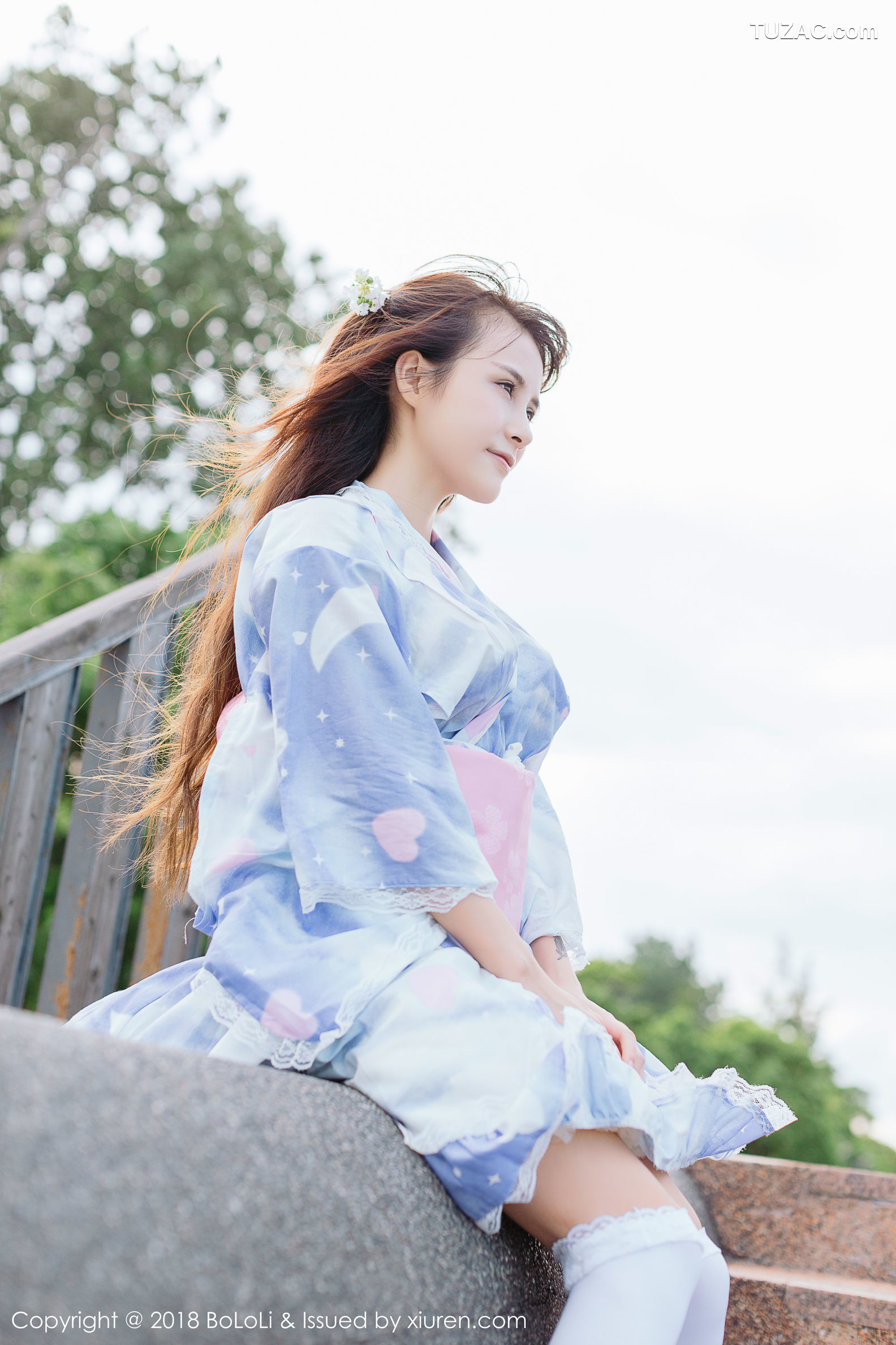 BoLoli波萝社-Vol.118-夏美酱-和服绿树公园