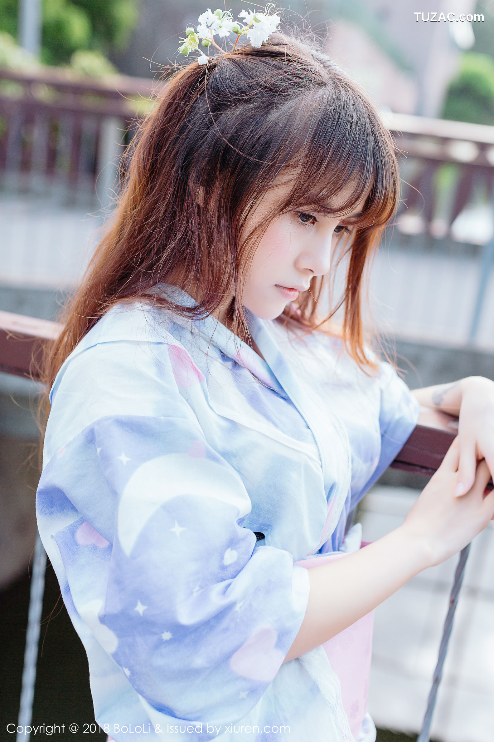 BoLoli波萝社-Vol.118-夏美酱-和服绿树公园