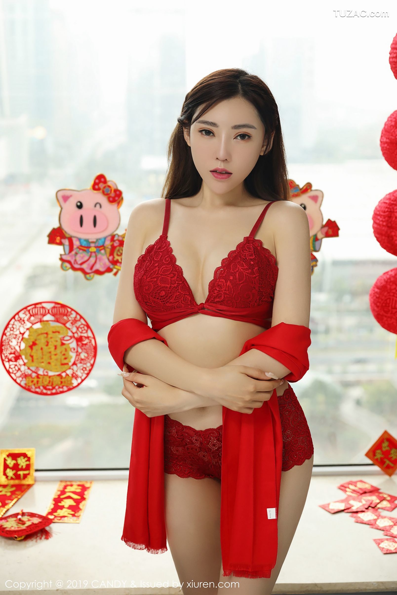 Candy网红馆-070-萌汉药Baby很酷-《春节喜庆不失性感内衣》-2019.02.11