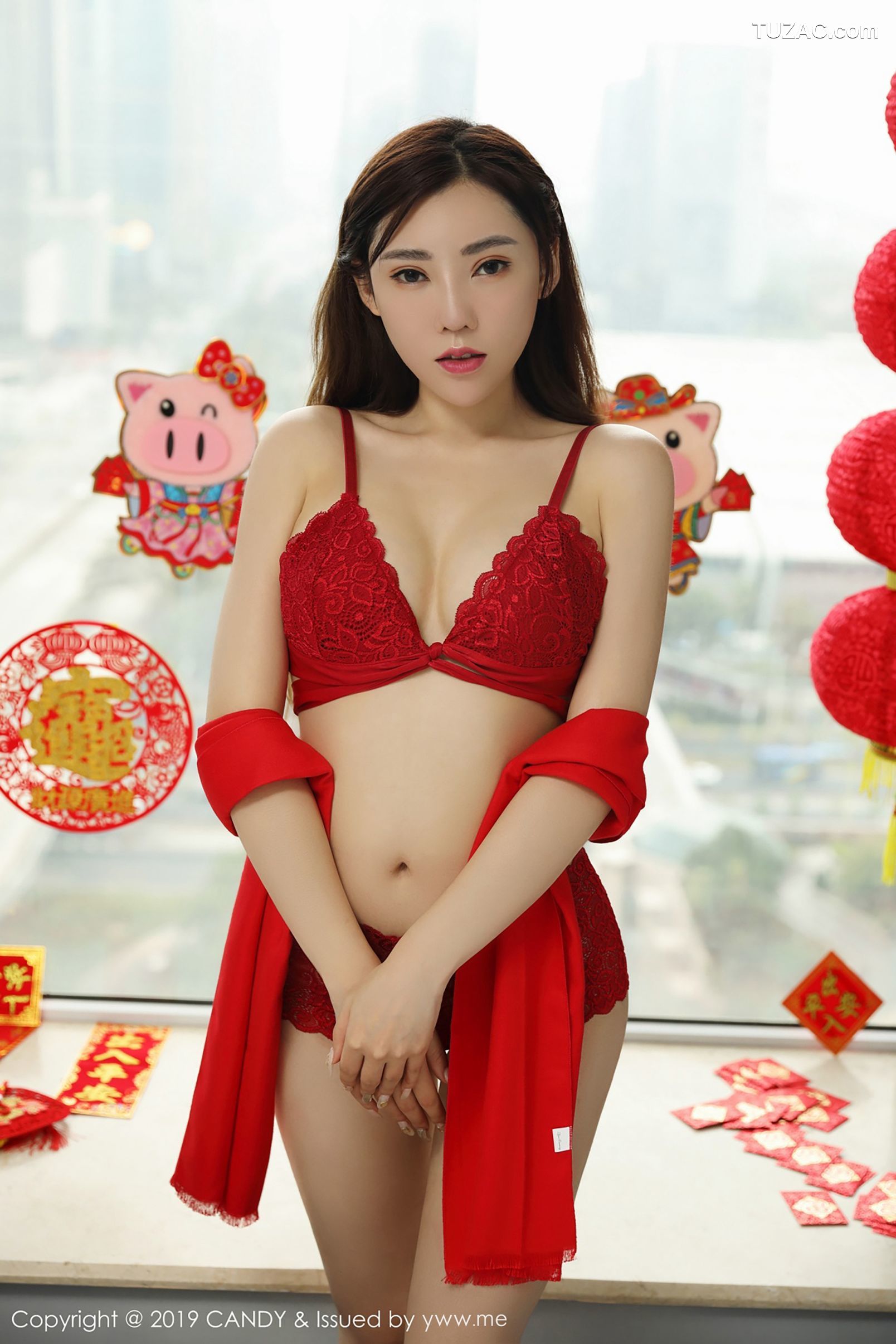 Candy网红馆-070-萌汉药Baby很酷-《春节喜庆不失性感内衣》-2019.02.11