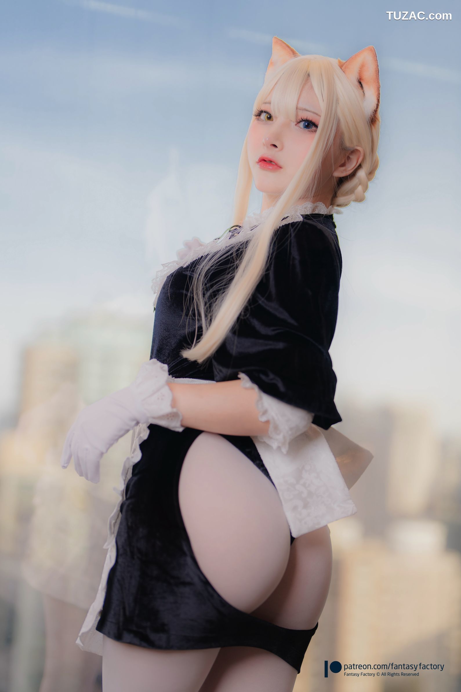 Fantasy-Factory-小丁Ding-网络相册泄露版-Web-Photobook-Leak-橙Yuzumi女仆装
