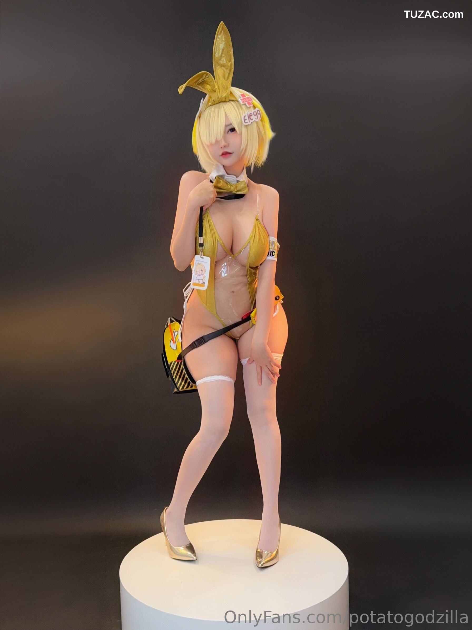 Potato-Godzilla-Elegg-Bunny-Suit-胜利女神-妮姬-兔女郎装