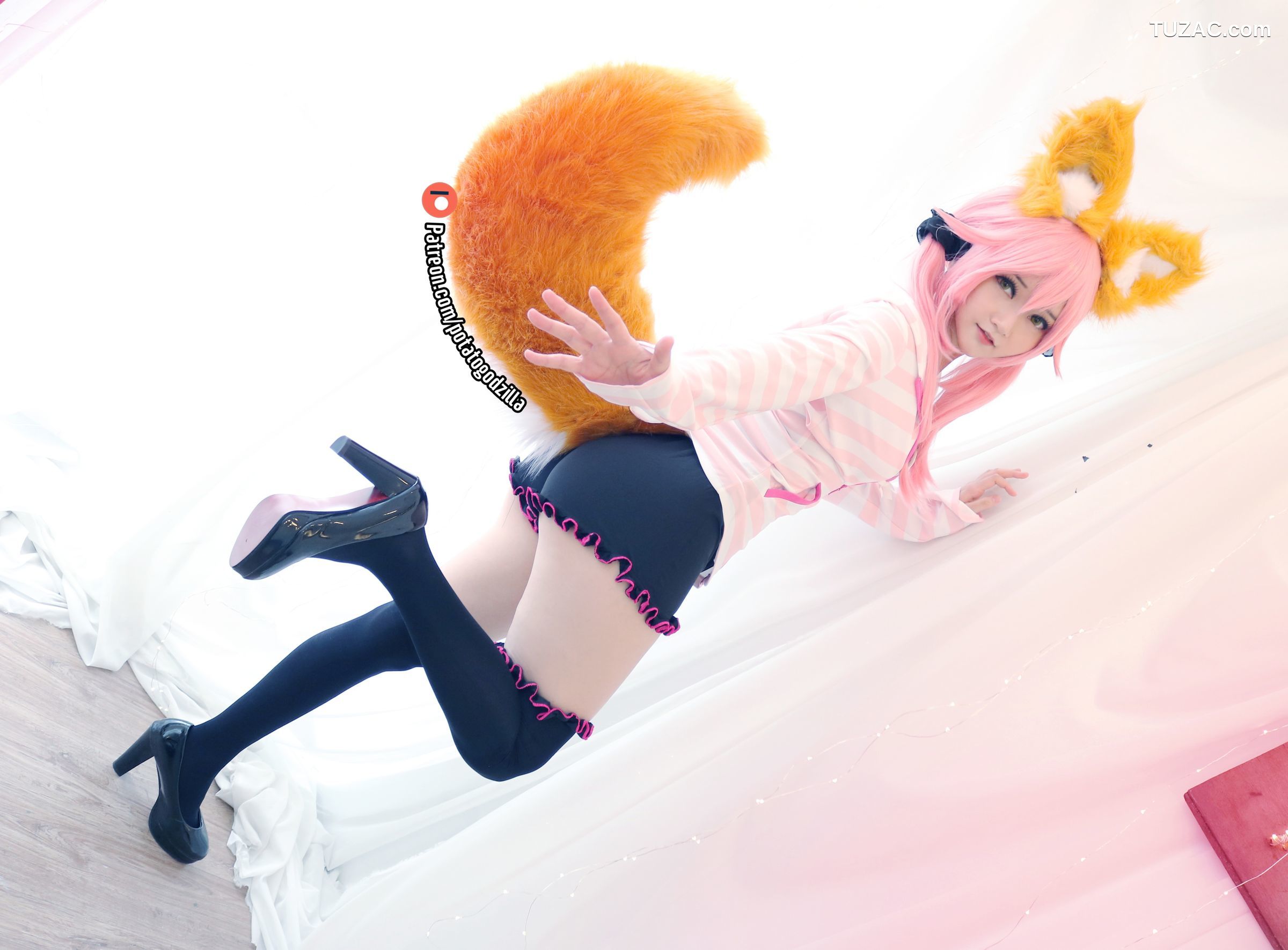 Potato-Godzilla-Tamamo-Pink-Suit