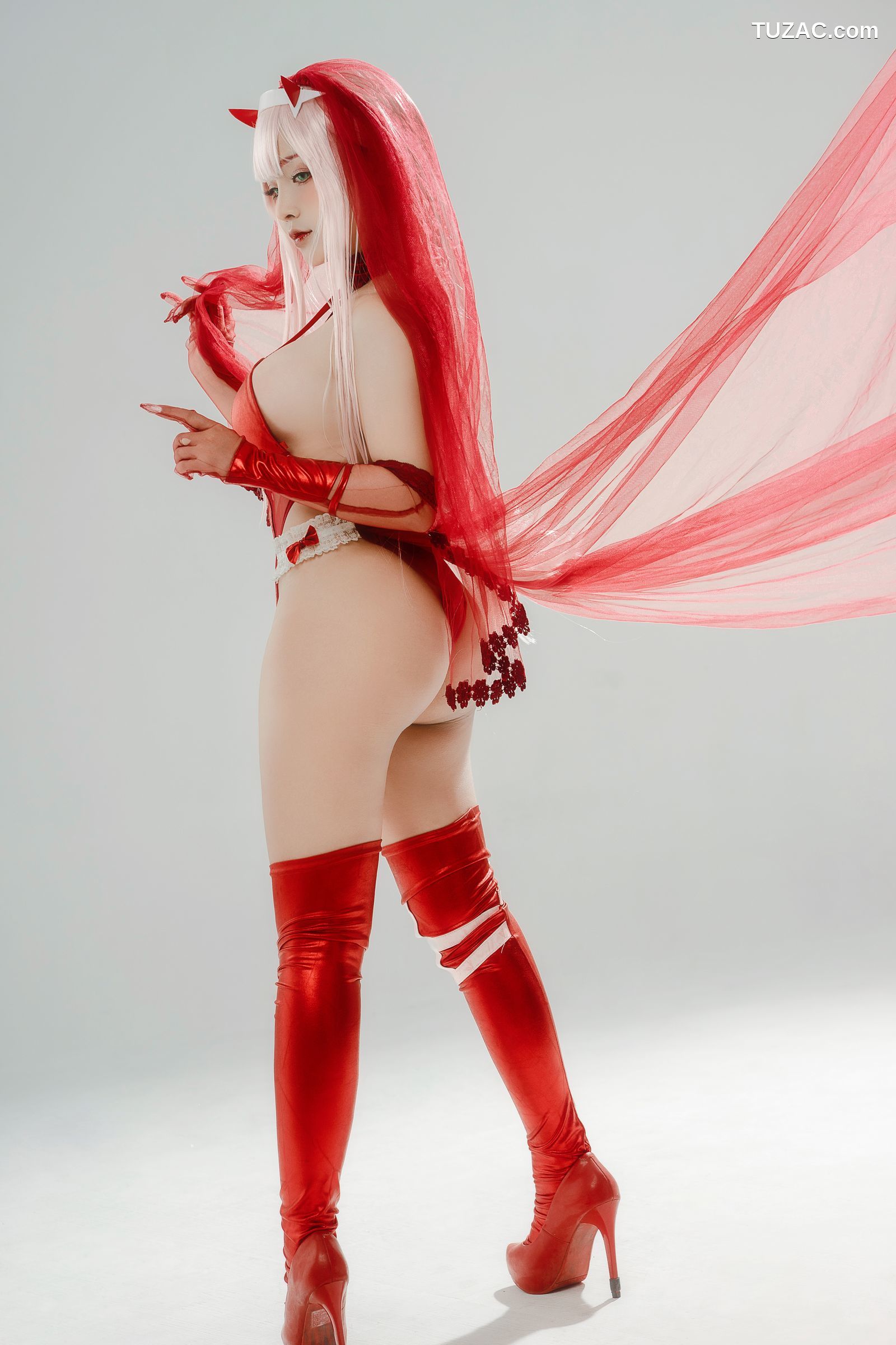Sayo-Momo-《情迷弗兰克斯》-零二-婚纱装-Zero-Two-Wedding-Dress