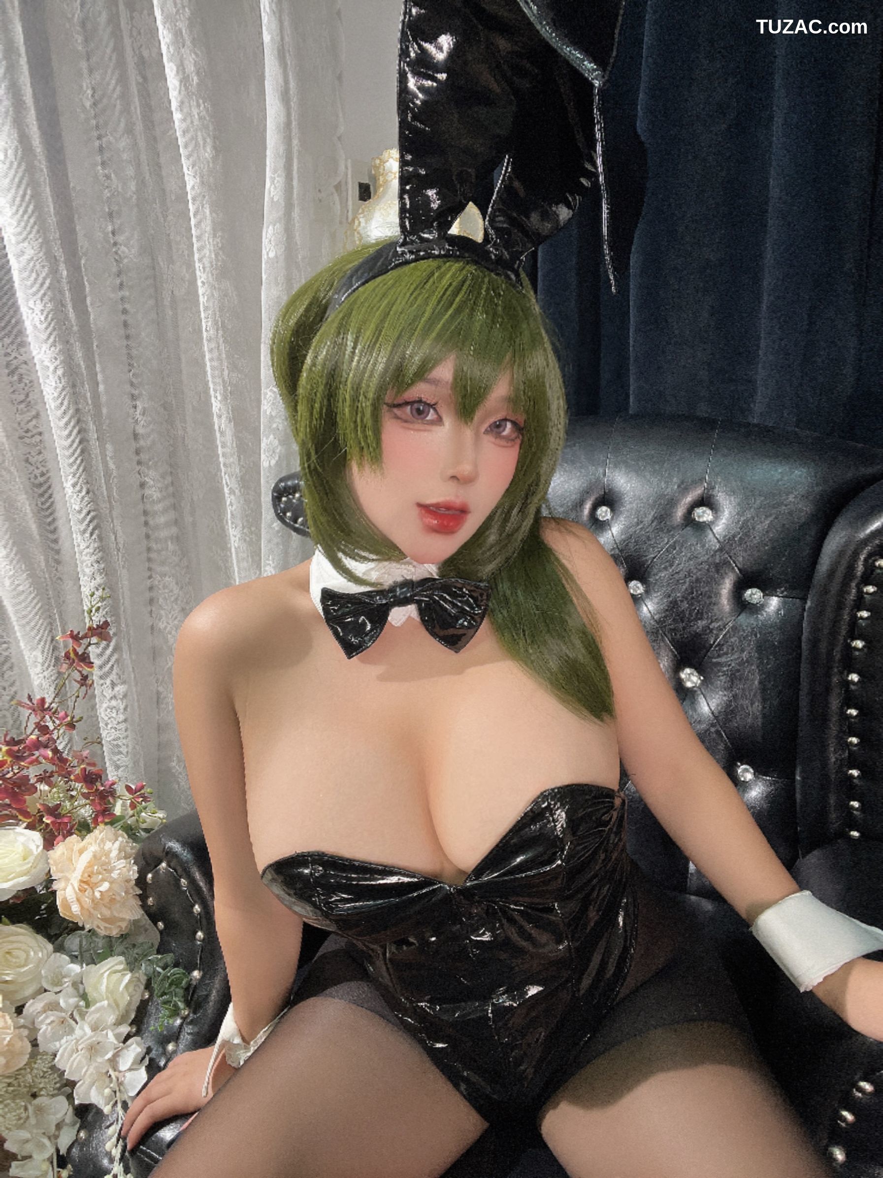 Sayo-Momo-《魔域英雄传说》-黑色兔女郎-Ubel-ユーベル-Black-Easter-Bunny