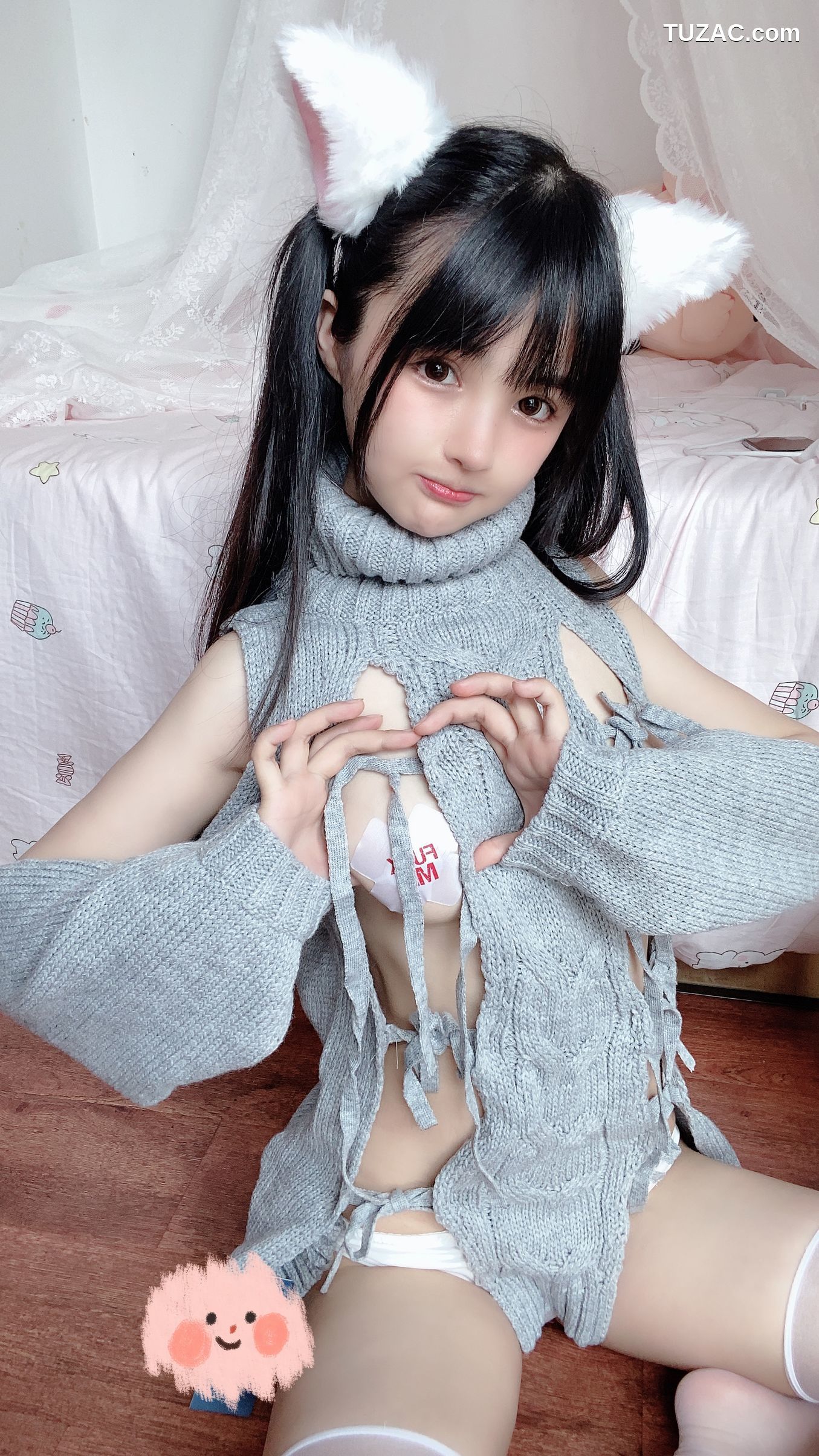 桜井宁宁-016-白い猫ちゃん