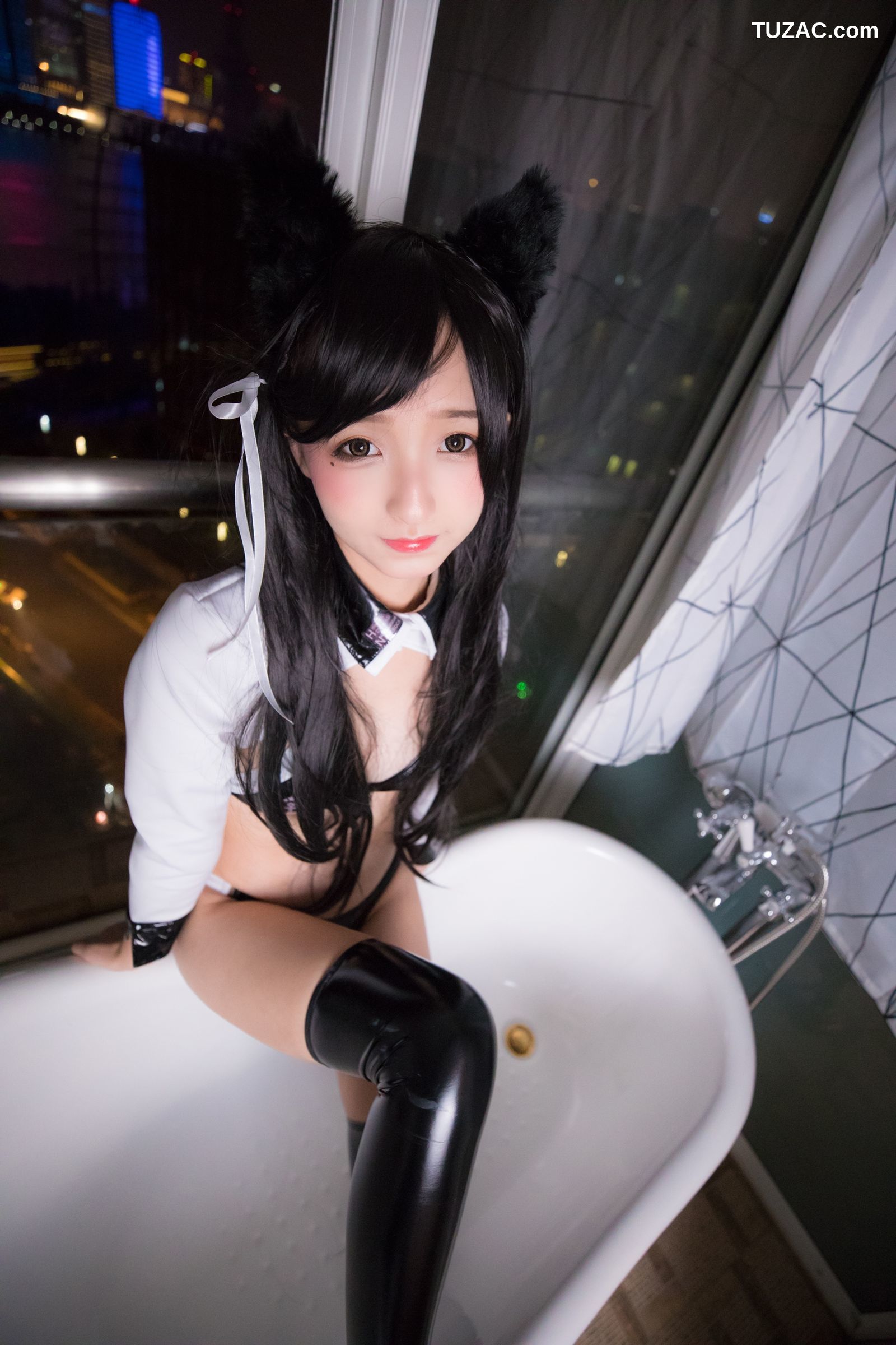 神楽坂真冬-001-胶袜-ATAGO-LATEX